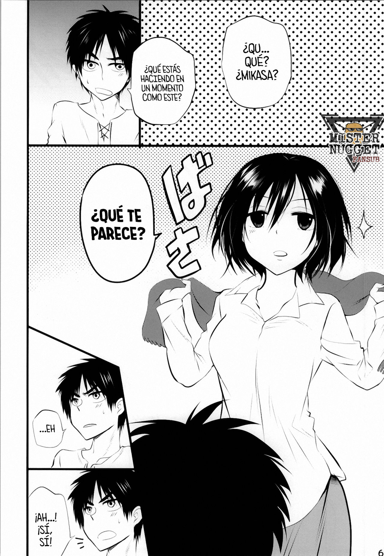 (C85) [Butterfly (Ossan)] Kawaii... no de shingeki suru (Shingeki no Kyojin) [Spanish] [Mister Nugget] image number 5