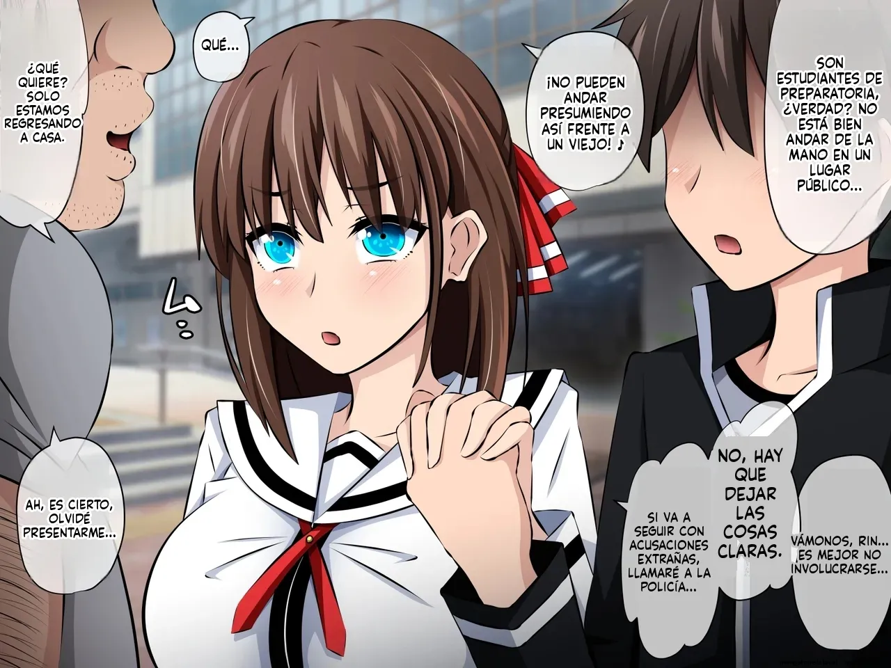 Boku to Kanojo no Netorare Kousai Kyouiku Zenpen ~Taisetsu na Kanojo ga Saimin Oji-san ni Ubawareru (Spanish) MTL 6eme image