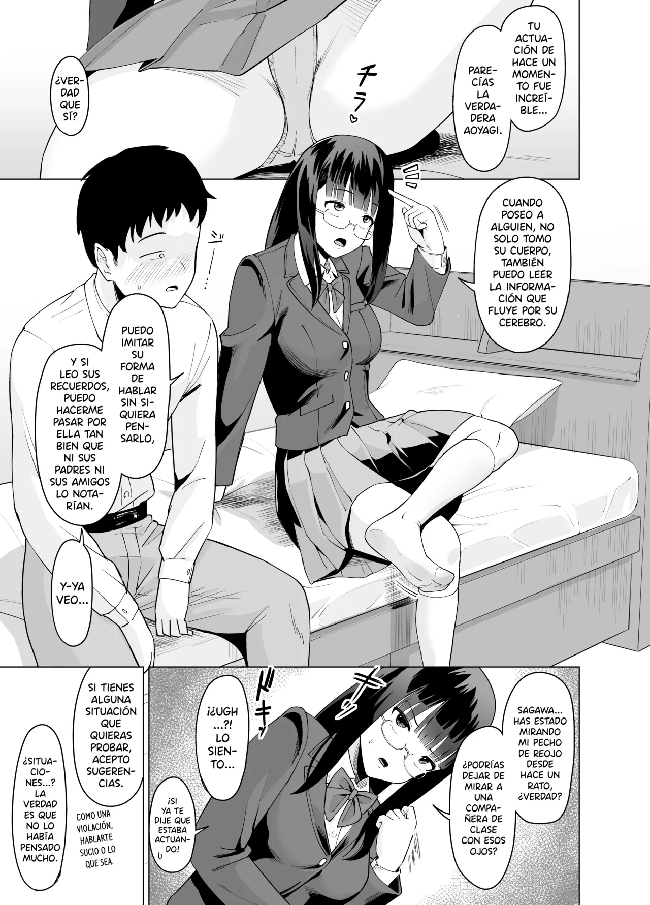 [Garandou (Garagara Tarou)] yoi Nouryoku de Onna ni Hyoi shite Class no Himote Danshi-domo no Yume o Kanaete Yaru Hanashi | Poder de posesión: poseeré chicas para cumplir los sueños de los perdedores de mi clase [Spanish] [Hentai TSF] 图片编号 6