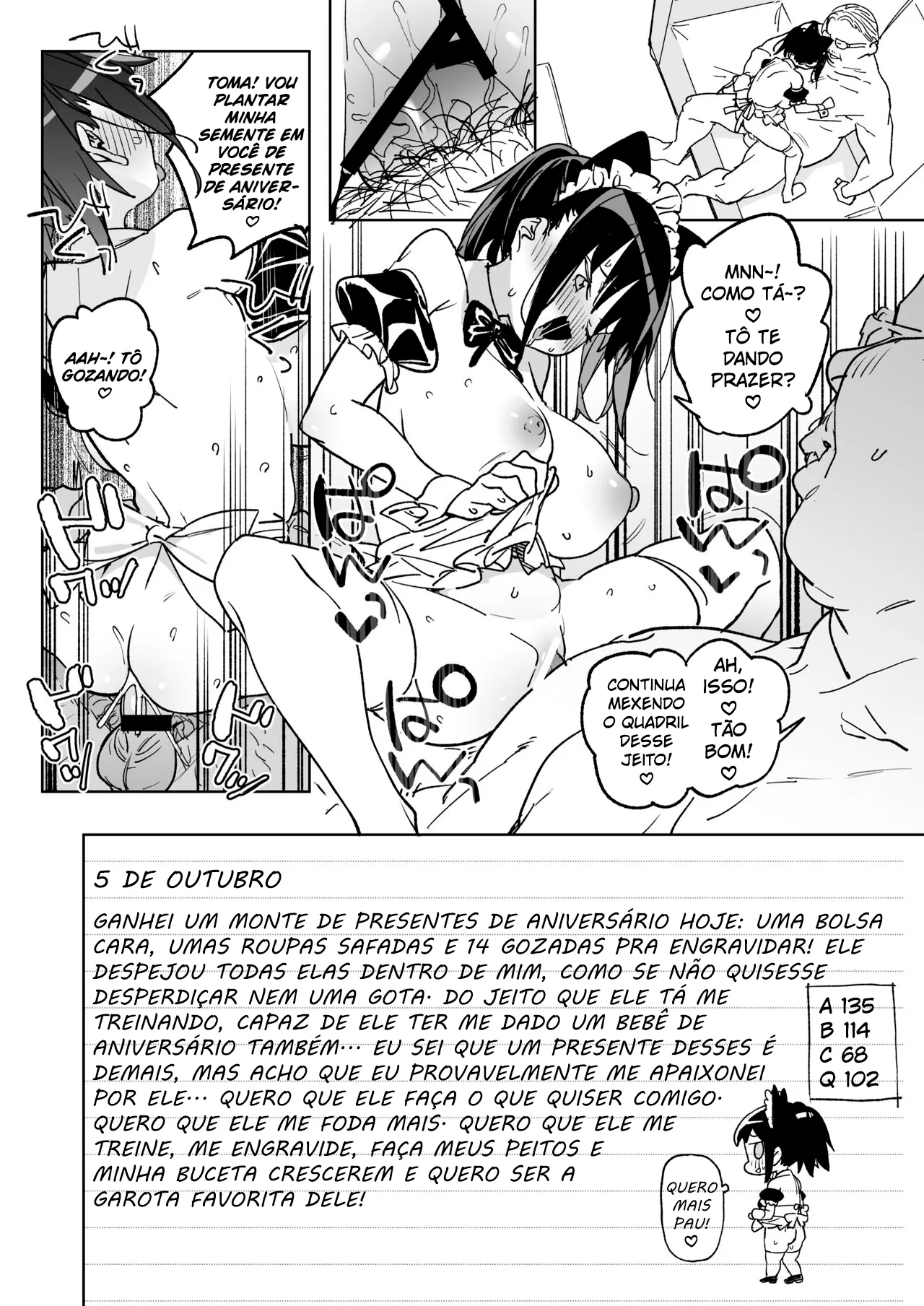 [Meshikutteneru. (Atage)] 11-gatsu 28-kai Atarashii Papa no Mono ni Narimashita. [Portuguese-BR] [Digital] image number 25