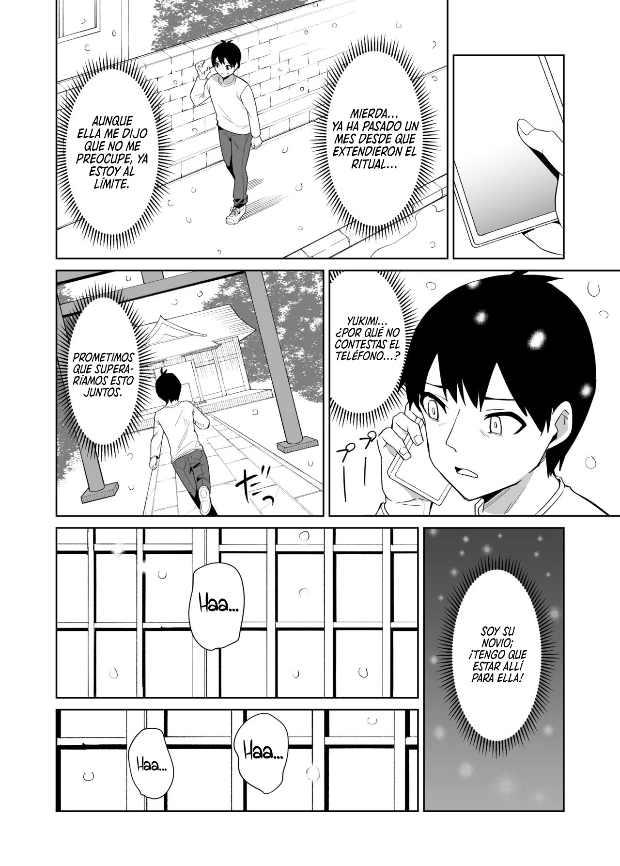 [Chanbara Kishidan] Kanojo wa Miko toshite Netorare Nakadashi Sareta｜Mi Novia, Cuando se Convirtió en Miko, Tuvo que Cumplir la Tradición de su Familia y Fue Obligada a Tener Sexo con el Hijo del Sacerdote [Spanish] [New Scan Doujin] 图片编号 23