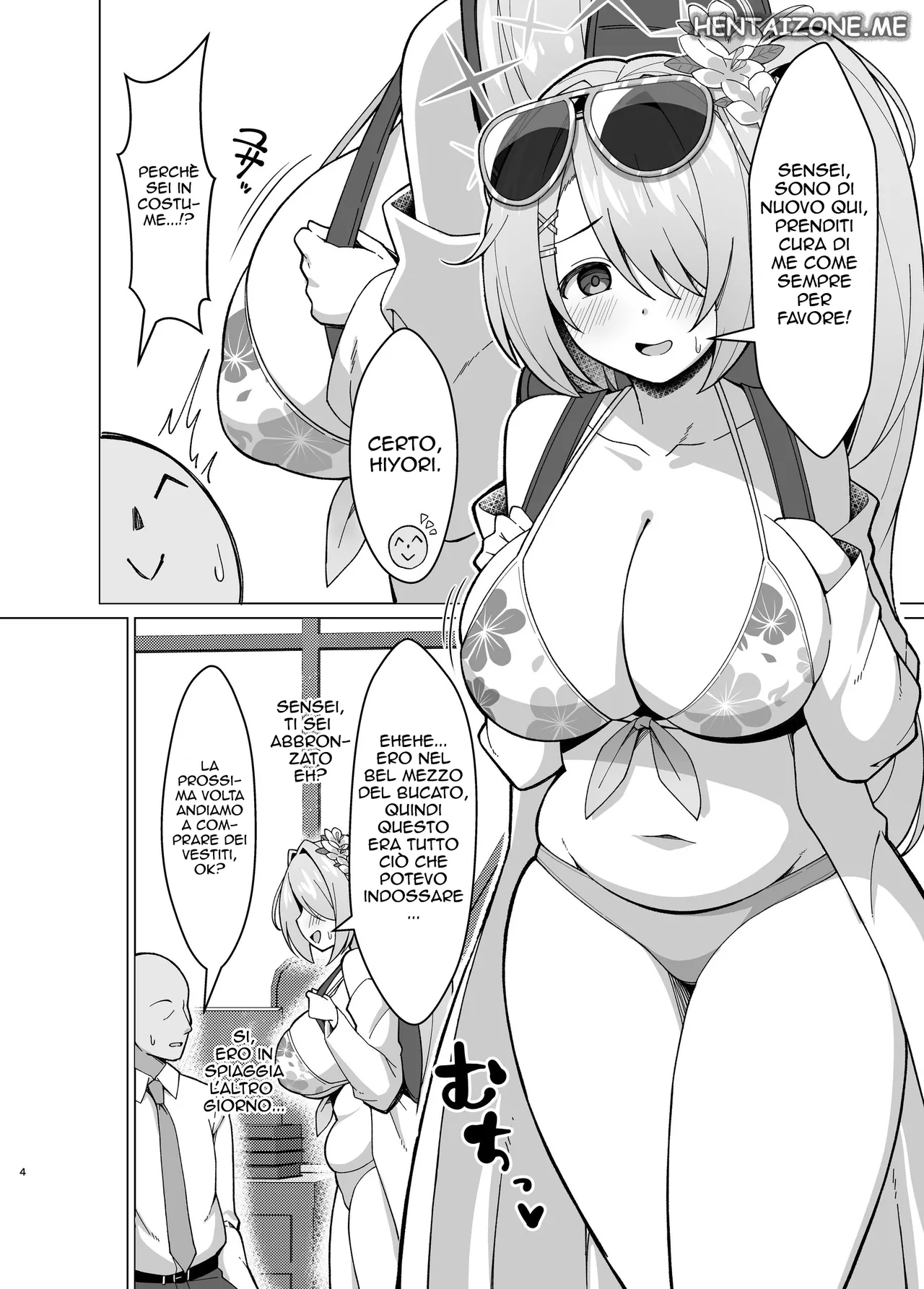 [Nekolovelandou (Nekojima)] Hiyori no Mochi Mochi Onaka o Haramaseru Hon | Sensei, Prenditi Cura di Lei (Blue Archive) [Italian] [Digital] изображение № 4