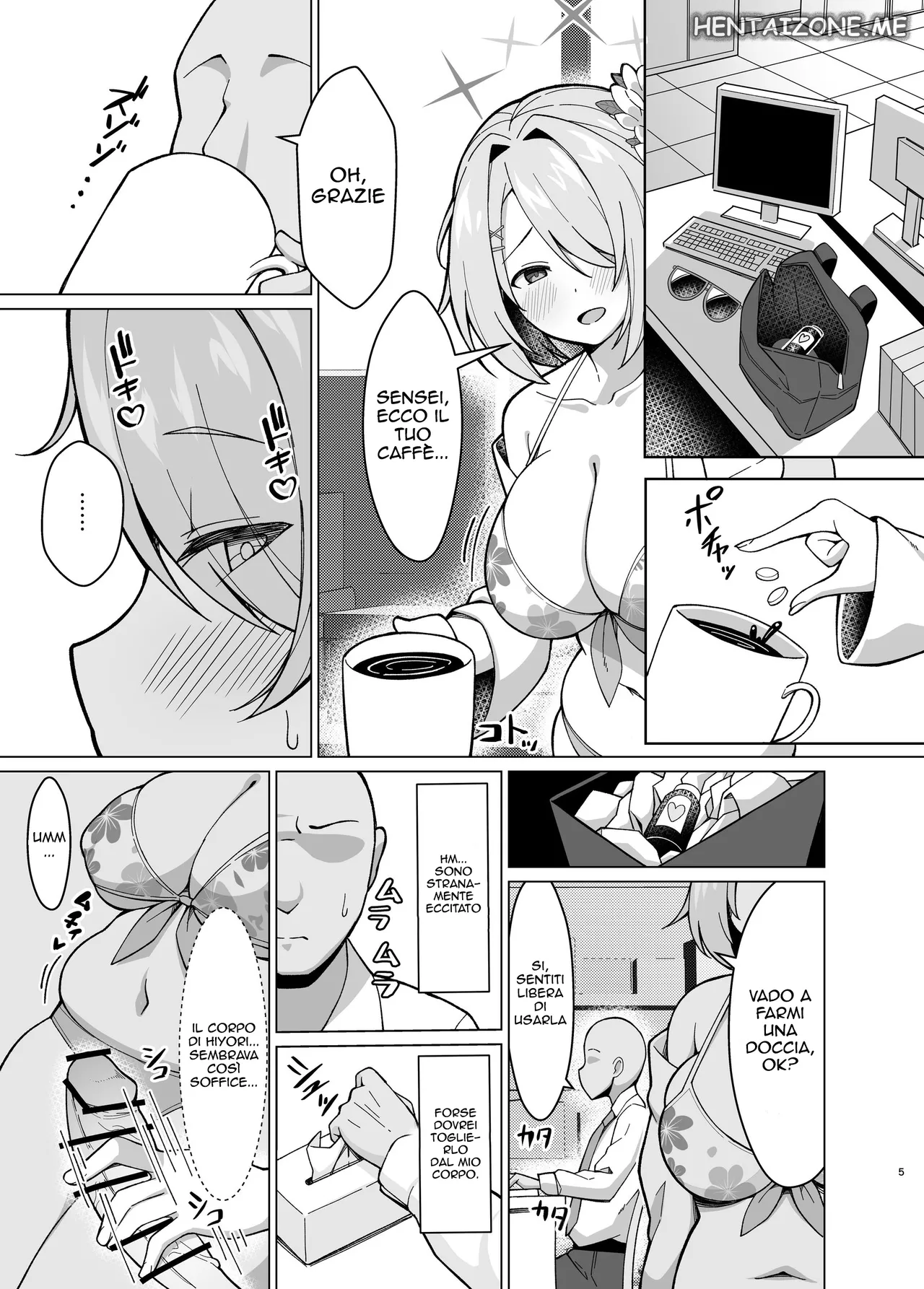 [Nekolovelandou (Nekojima)] Hiyori no Mochi Mochi Onaka o Haramaseru Hon | Sensei, Prenditi Cura di Lei (Blue Archive) [Italian] [Digital] изображение № 5