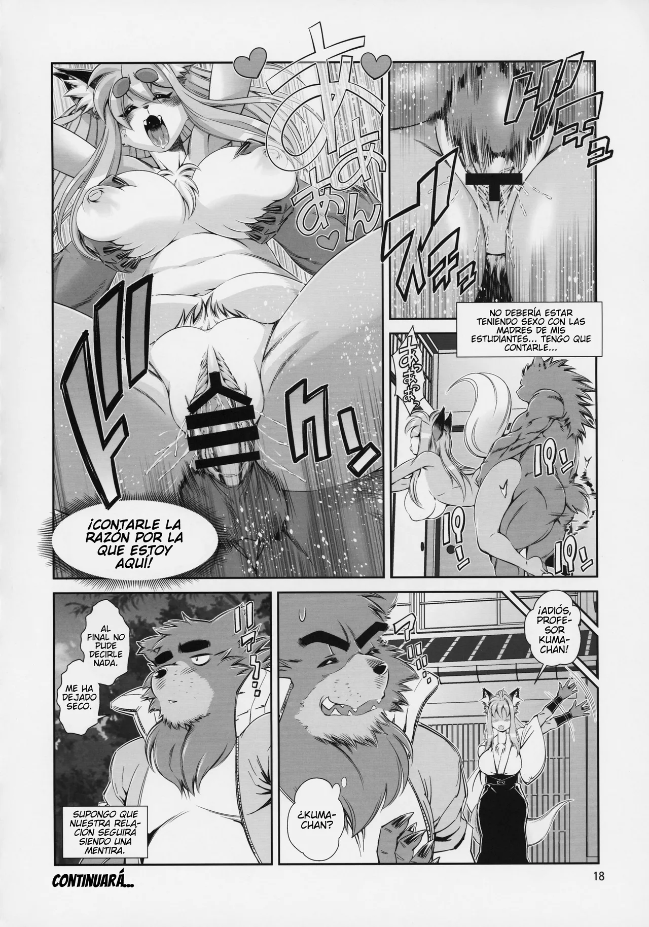 (C95) [Sweet Taste (Amakuchi)] Crónicas del Profesor de la Academia Kemono Kumasen (Spanish) [Funky21] 图片编号 17