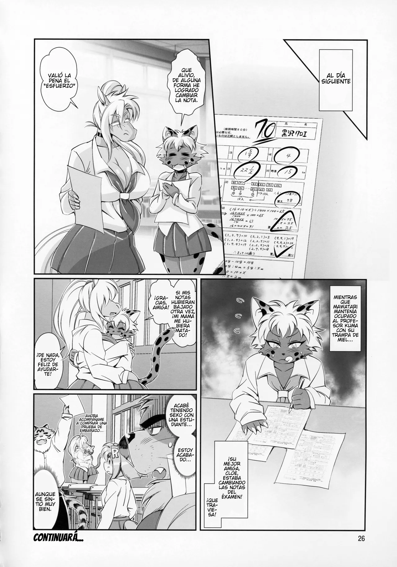 (C95) [Sweet Taste (Amakuchi)] Crónicas del Profesor de la Academia Kemono Kumasen (Spanish) [Funky21] 图片编号 25