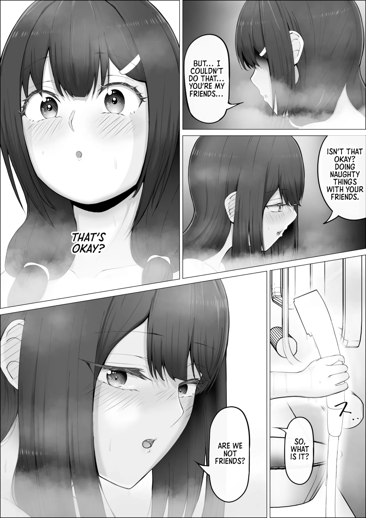 [shikiniki] When The Gals In My Class Found Out That I Was A Futanari, They Started Freaking Out. #2 Erina and Momo Double Blowjob Bathhouse Edition [English] [Morally Bankrupt Wizard Translations] 19eme image