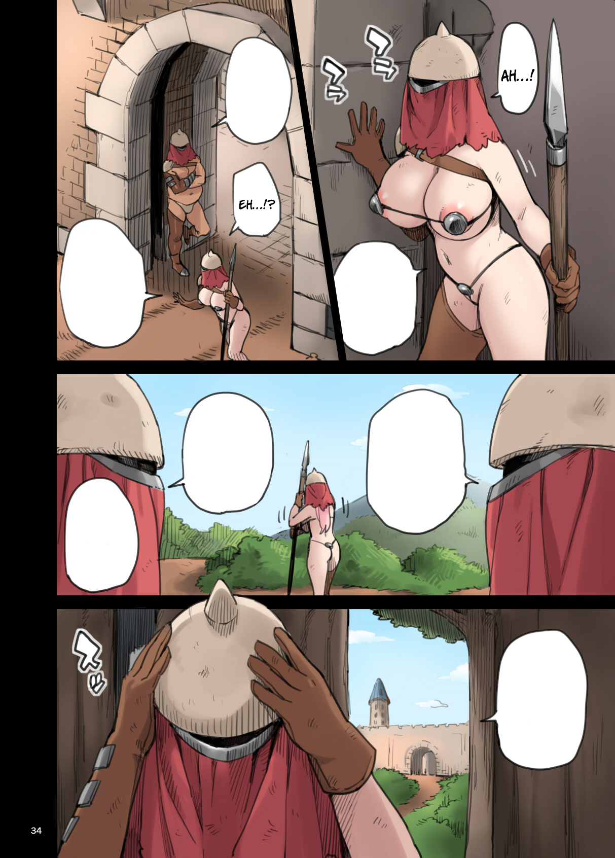 [Irotenya] Shinryaku no Wild Ecchi Teikoku!! -Inran Dasshutsu Hen-   Raid from the Wild Sex Empire!! -Lewd Escape Part- [Textless] image number 34