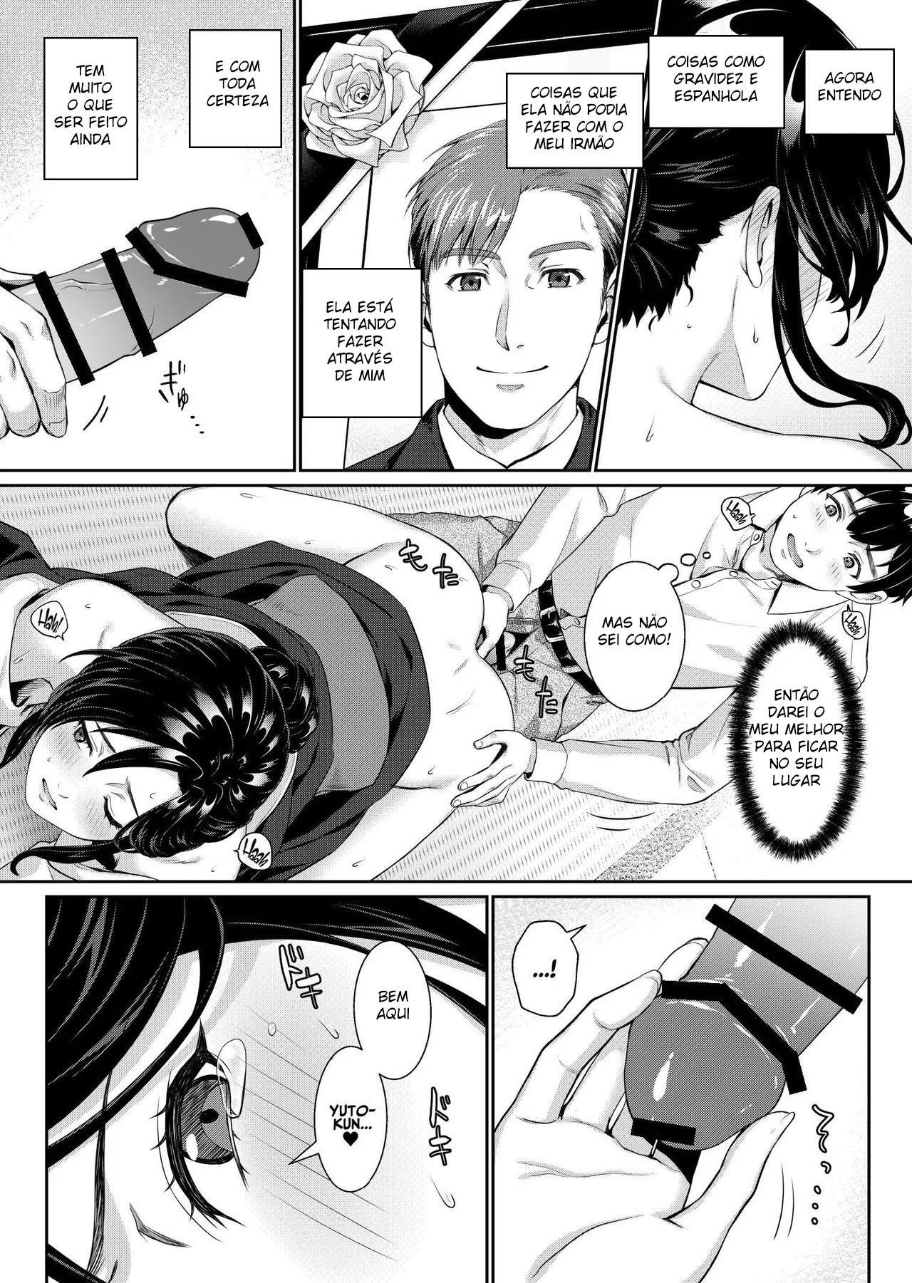 [Nanboku Megochi (Mori Miyuki)] Nee-san, Nani Kite mo Niaimasu ne -Miboujin no Gishi to Ore no Midara na Hibi- [Portuguese-BR] image number 15