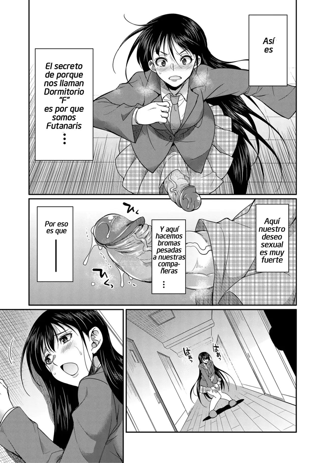 [Gekka Kaguya] Futanari Joshi Kousei wa Ryoubo-san to...♥ (Chap. 1)| Colegialas Futanari...♥ a su Cuidadora de Dormitorio (Cap.1) [Spanish] [Decensored] [Digital] [Harenchi no Fansub] Bildnummer 19