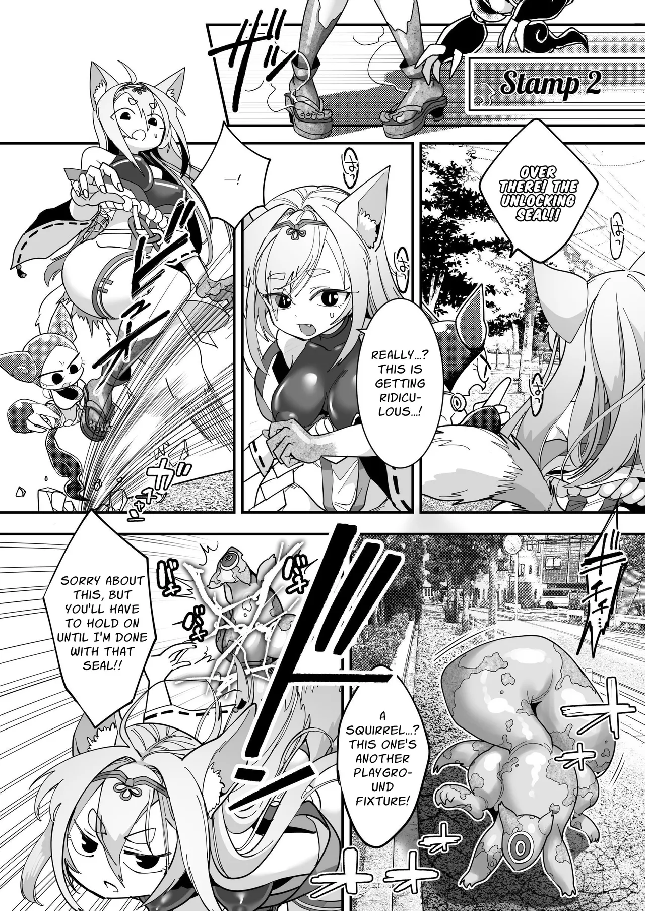 [Shimanami] Mahou Shoujo Gingitsune Ecchi na Stamp Rally de Sekika Chuudoku!! | Magical Girl Silverfox ~Erotic Stamp Rally Petrifaction Addiction!!~ [English] [Penguin Piper] [Digital] image number 20