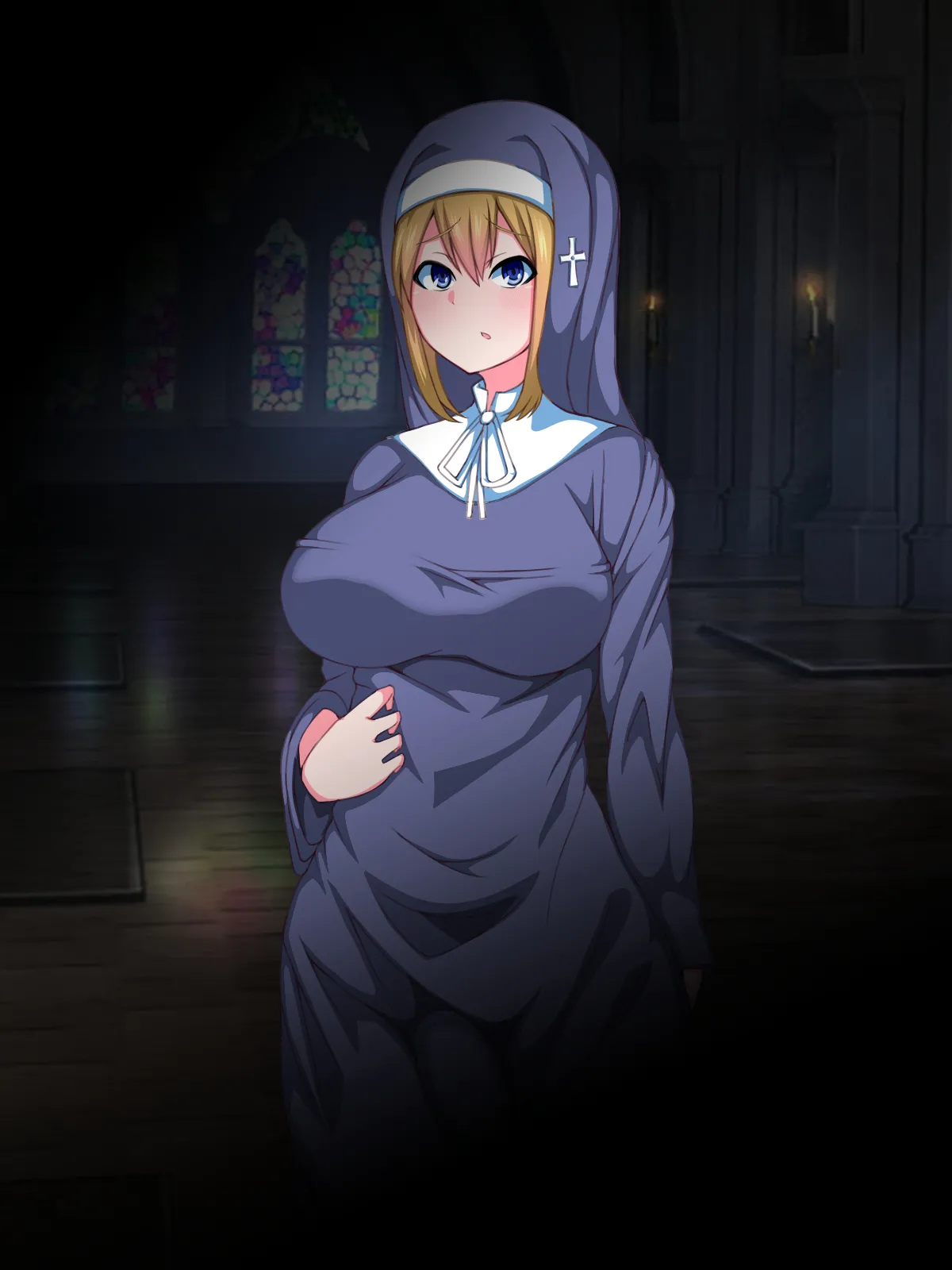 [Sazameki Street] There's No Way This Futanari Nun Will Lose to the Pleasures of Immoral Ejaculation! image number 6