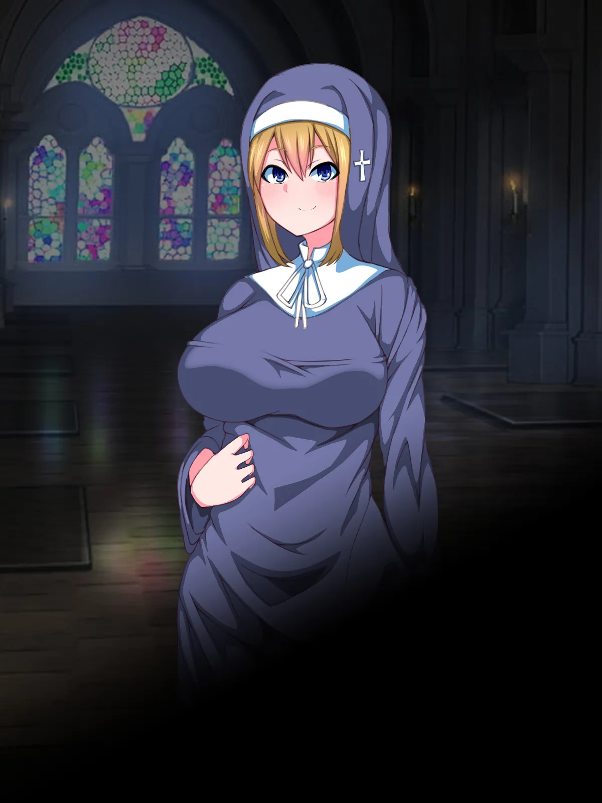 [Sazameki Street] There's No Way This Futanari Nun Will Lose to the Pleasures of Immoral Ejaculation! image number 7