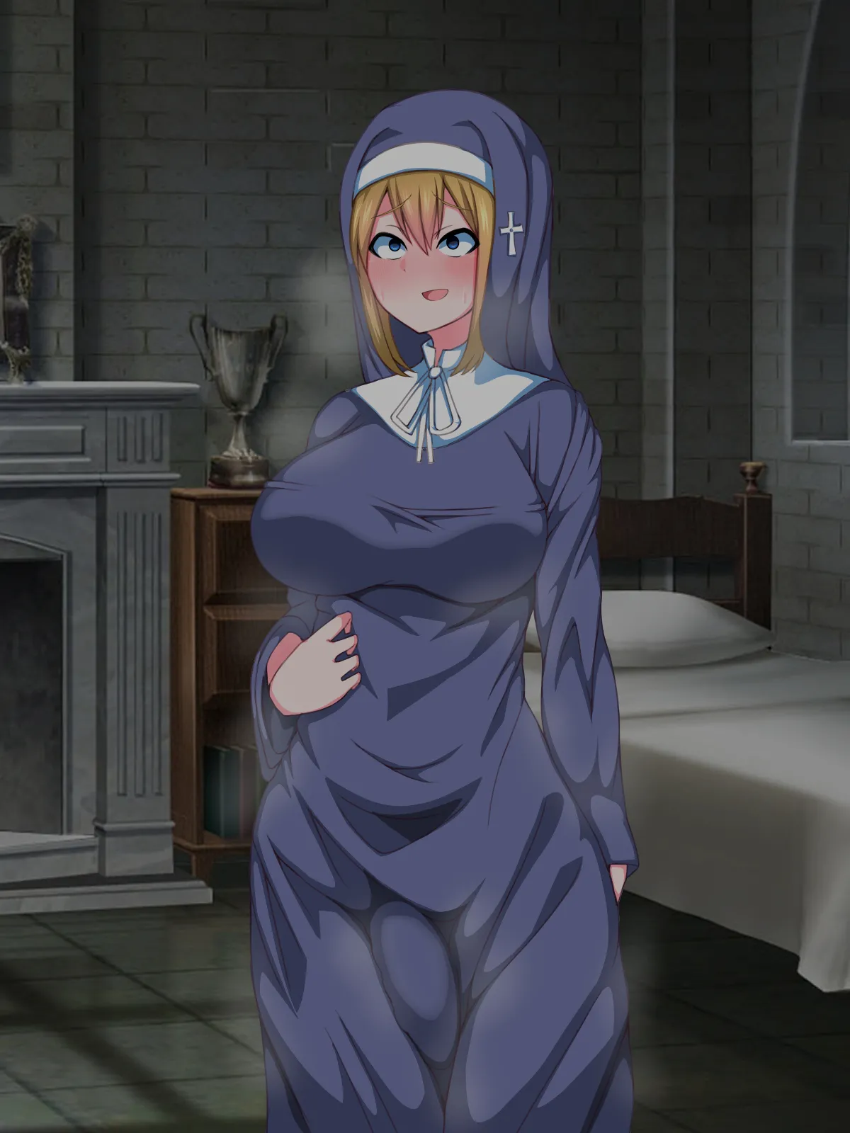 [Sazameki Street] There's No Way This Futanari Nun Will Lose to the Pleasures of Immoral Ejaculation! image number 42