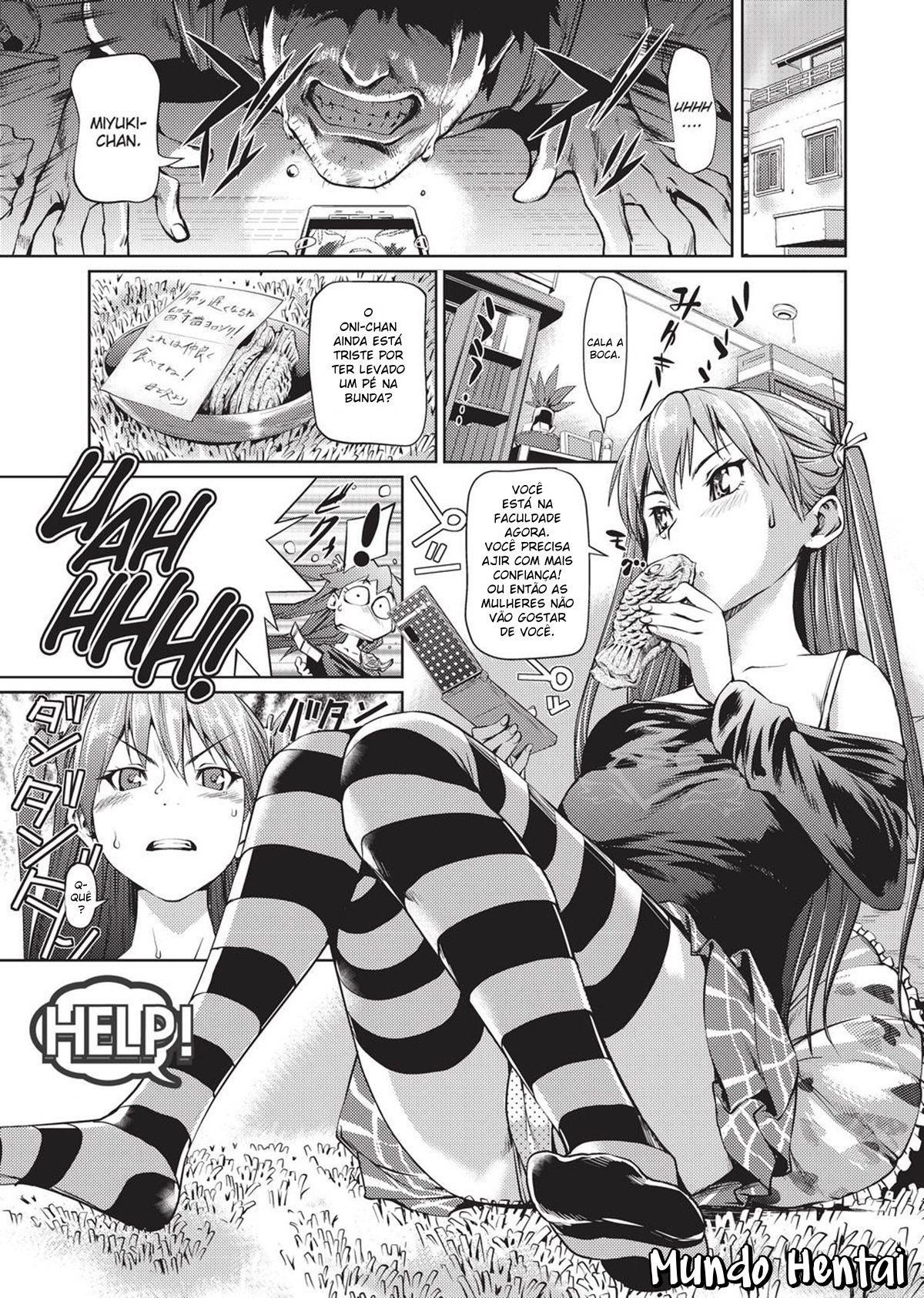 [Shiomaneki] Help! (Shoujo kara Shoujo e...) [Portuguese-BR] [Mundo Hentai] [Decensored] image number 1