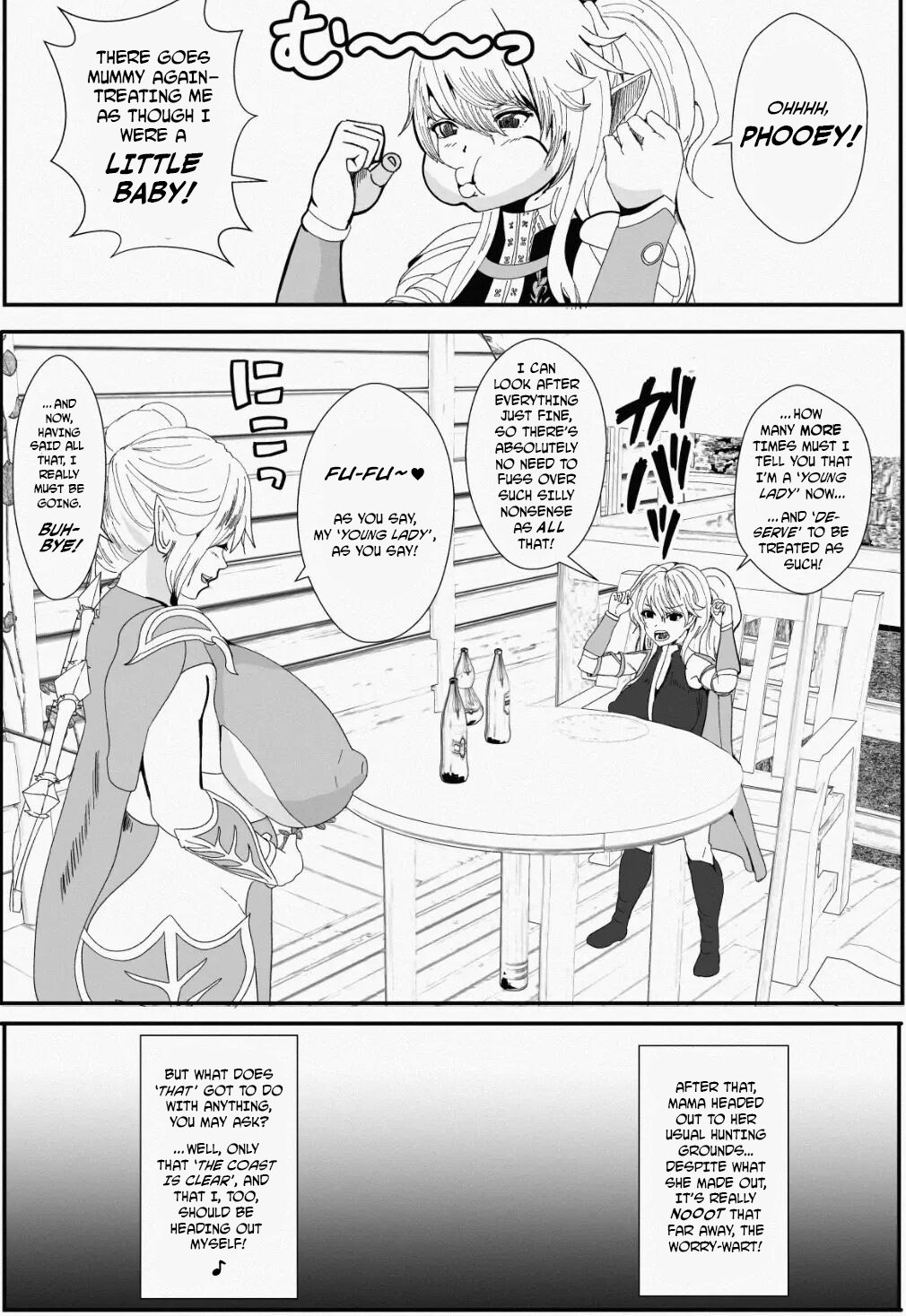 [Icchao Murasakiimoren new] Kawa to Elf to Sanzokudan ~Kawa ni Sare Shukka Sareru Elf no Kazoku~ | Of Skins, Elves, And Bandits — How A Family Of Elves Were Made Into Skin, And Promptly Shipped Off [English] [BakkukkanMangaScans] image number 4