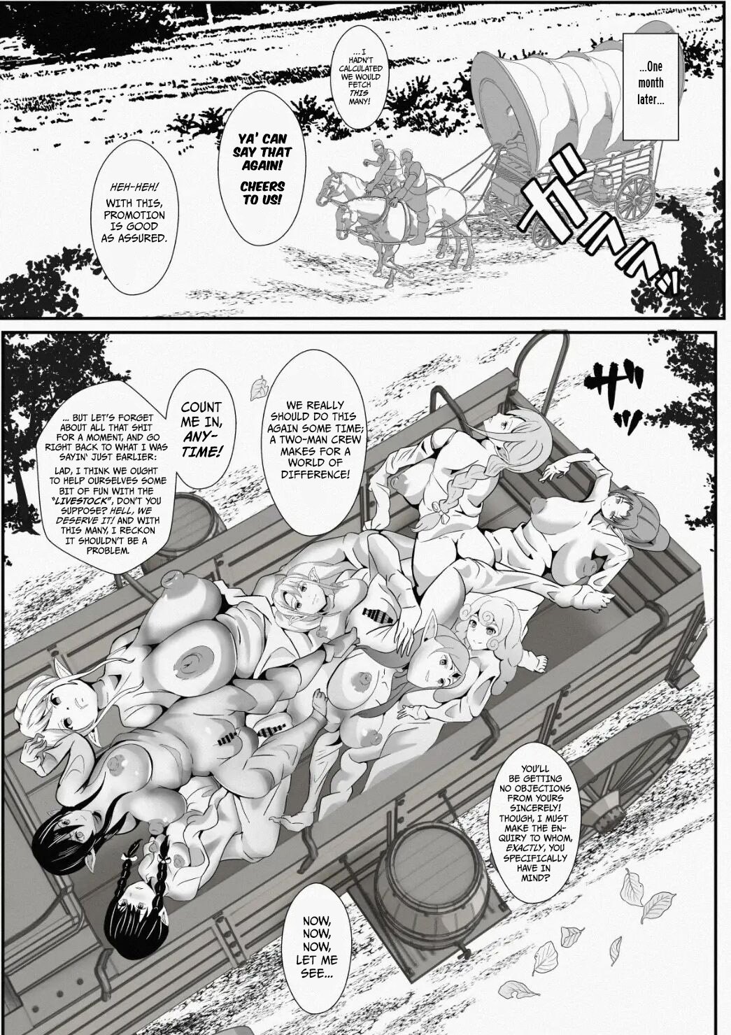 [Icchao Murasakiimoren new] Kawa to Elf to Sanzokudan ~Kawa ni Sare Shukka Sareru Elf no Kazoku~ | Of Skins, Elves, And Bandits — How A Family Of Elves Were Made Into Skin, And Promptly Shipped Off [English] [BakkukkanMangaScans] image number 38