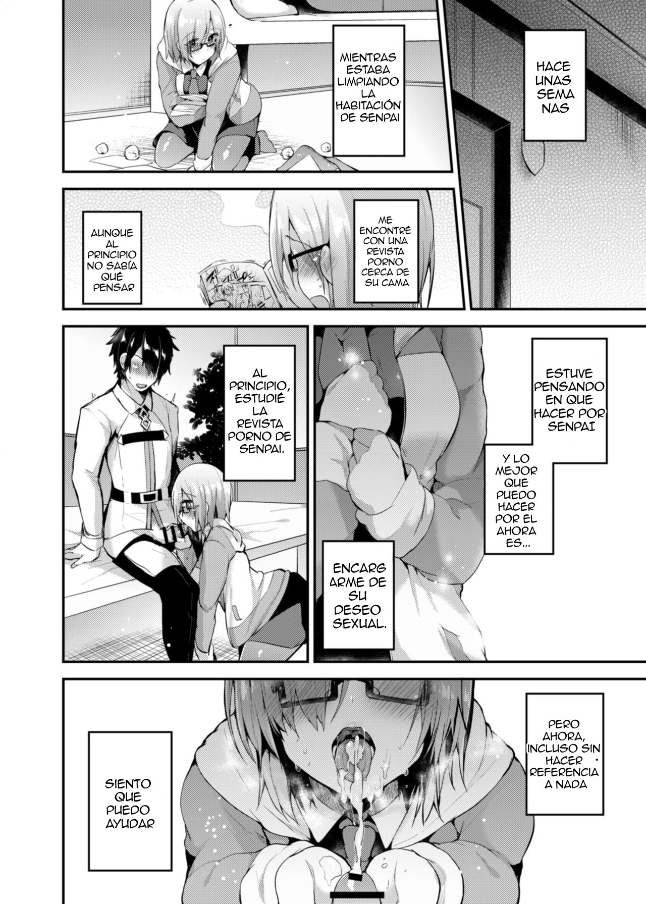 [Ririo Gatto (Kaenuco)] Senpai no Tame ni Ganbaru Mash wa Osuki desu ka? (Fate/Grand Order) [Spanish] [Digital] image number 3