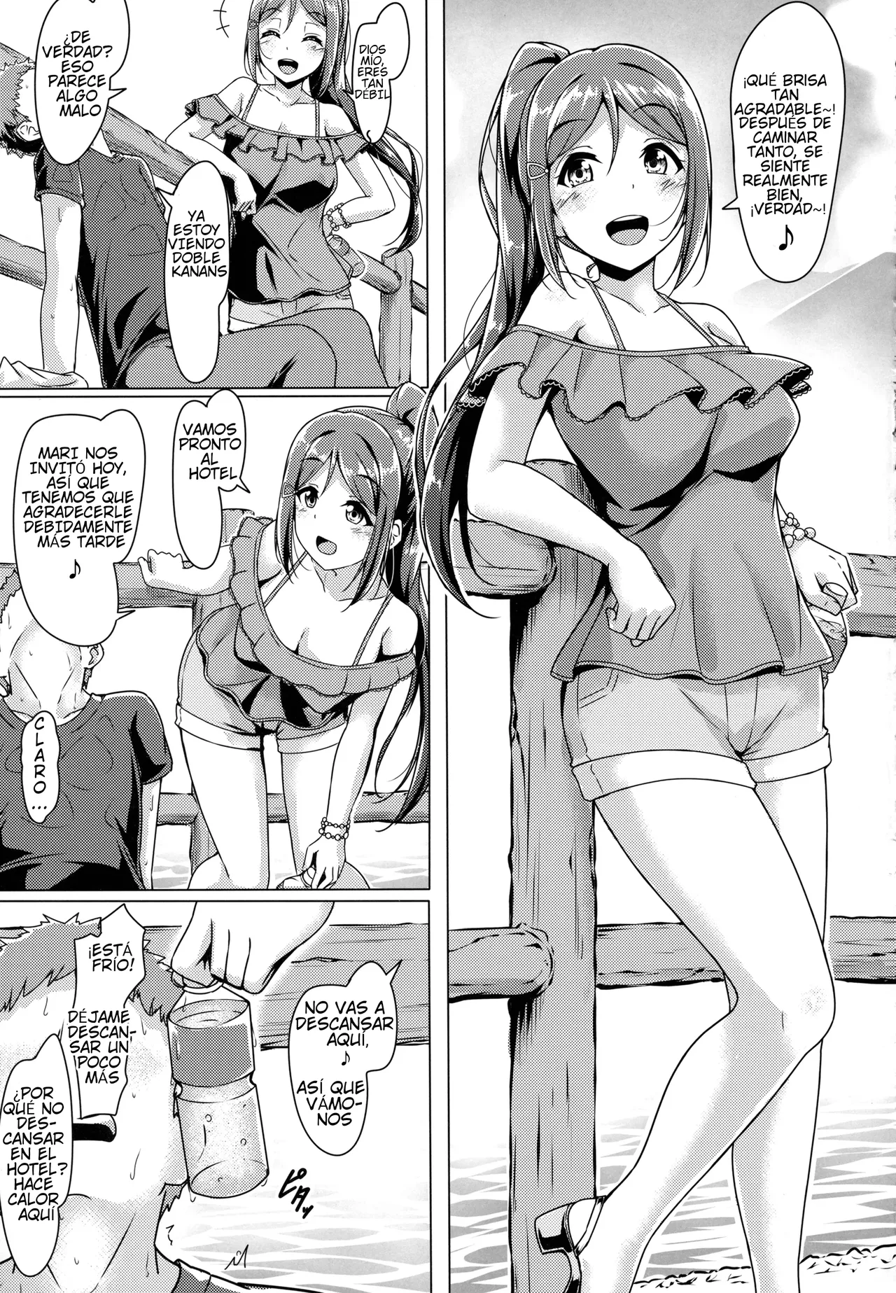 (C92) [corori (Yopparai Oni?)] Kanakan love ~ Kanan to Ecchi suru Hon! (Love Live! Sunshine!!)  [Spanish] 이미지 번호 5