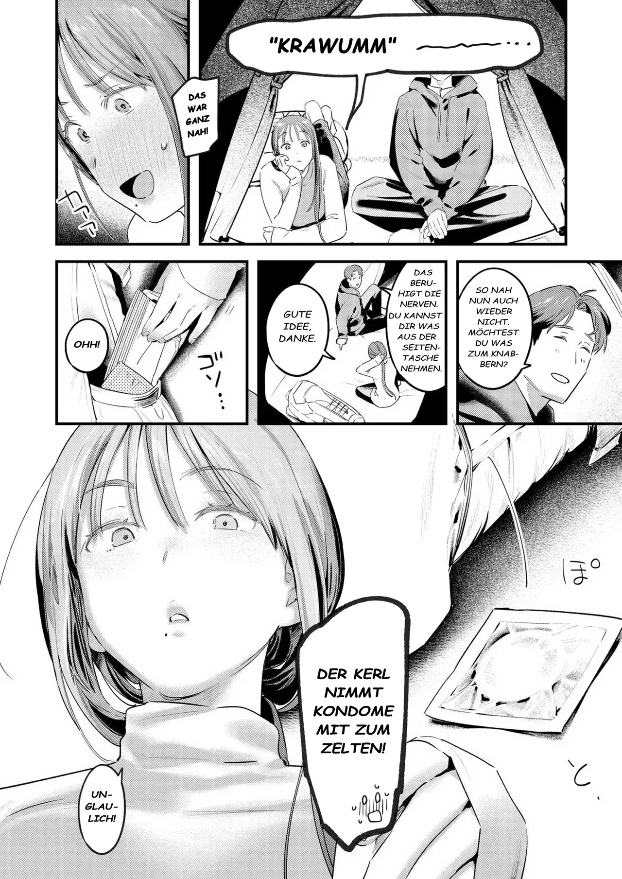 [Ouchi Kaeru] Futari Bocchi Camp - Pitch a penis tent inside the tent. (COMIC Kairakuten 2025-01)[German][Decensored] 图片编号 12