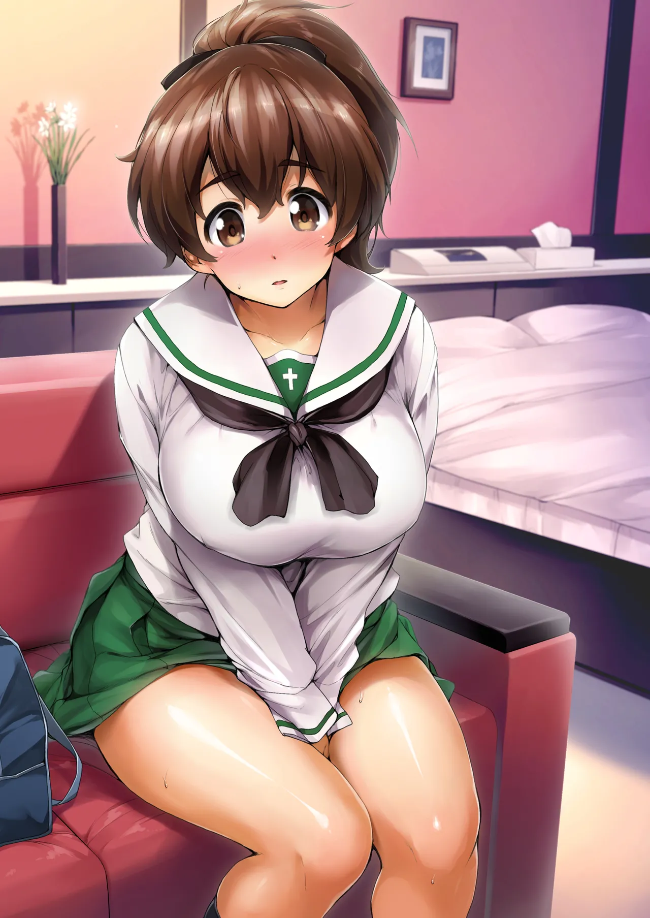 [Jouji Mujoh (Shinozuka George)] Yuzu-chan ni Boku no Kame-san Soujuu Shite Moraitai! | Quiero que Yuzu-chan me considere su Kame-chan (Girls und Panzer) [Spanish] [Blacklabel Scan] [Digital] Bildnummer 26