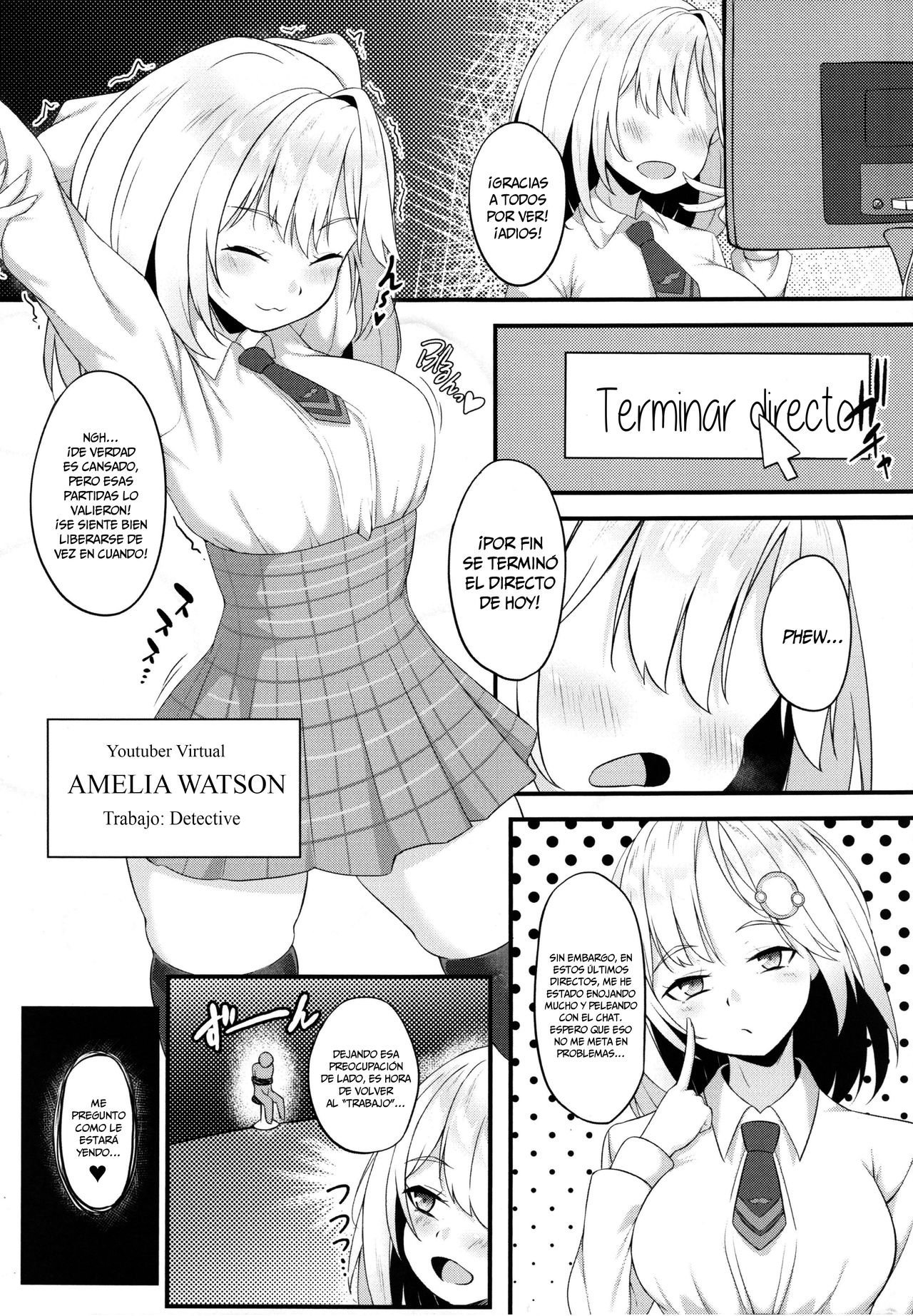 (FF37) Welcome to Watson's office! (Amelia Watson)(Hololive) [Spanish] [Uncensored] image number 3