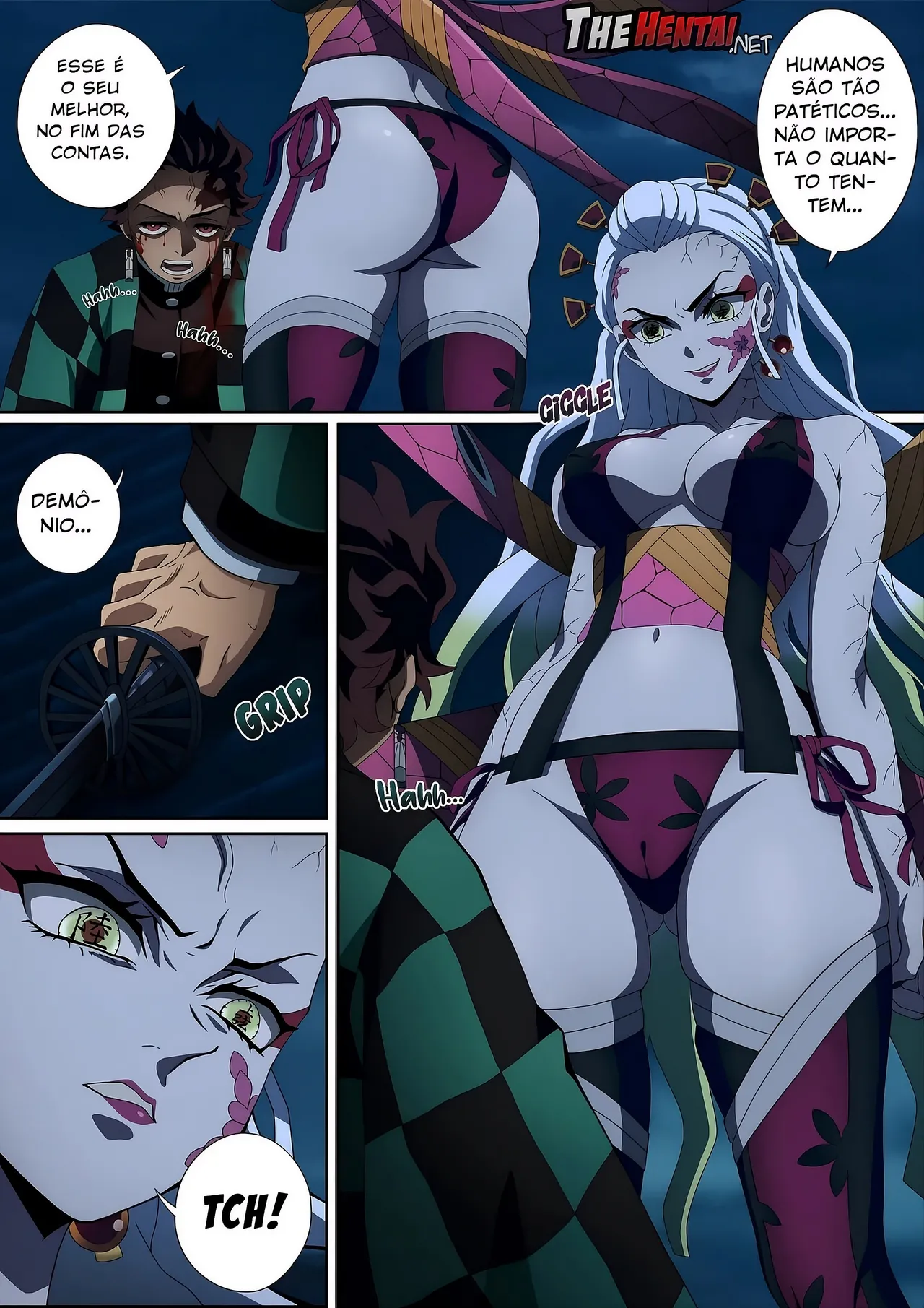 [Foot Croft] Daki's Blood Demon Art Trample [Portuguese-BR] [Colorized] 2eme image