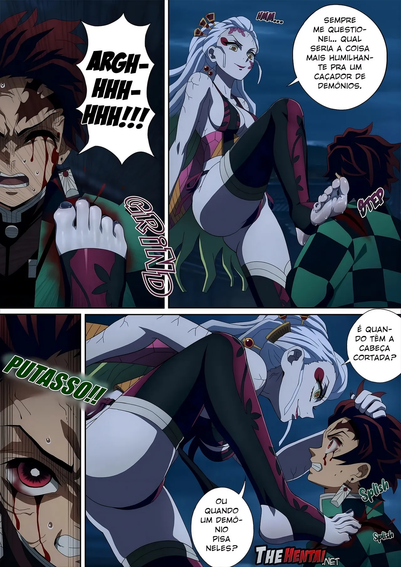 [Foot Croft] Daki's Blood Demon Art Trample [Portuguese-BR] [Colorized] 5eme image