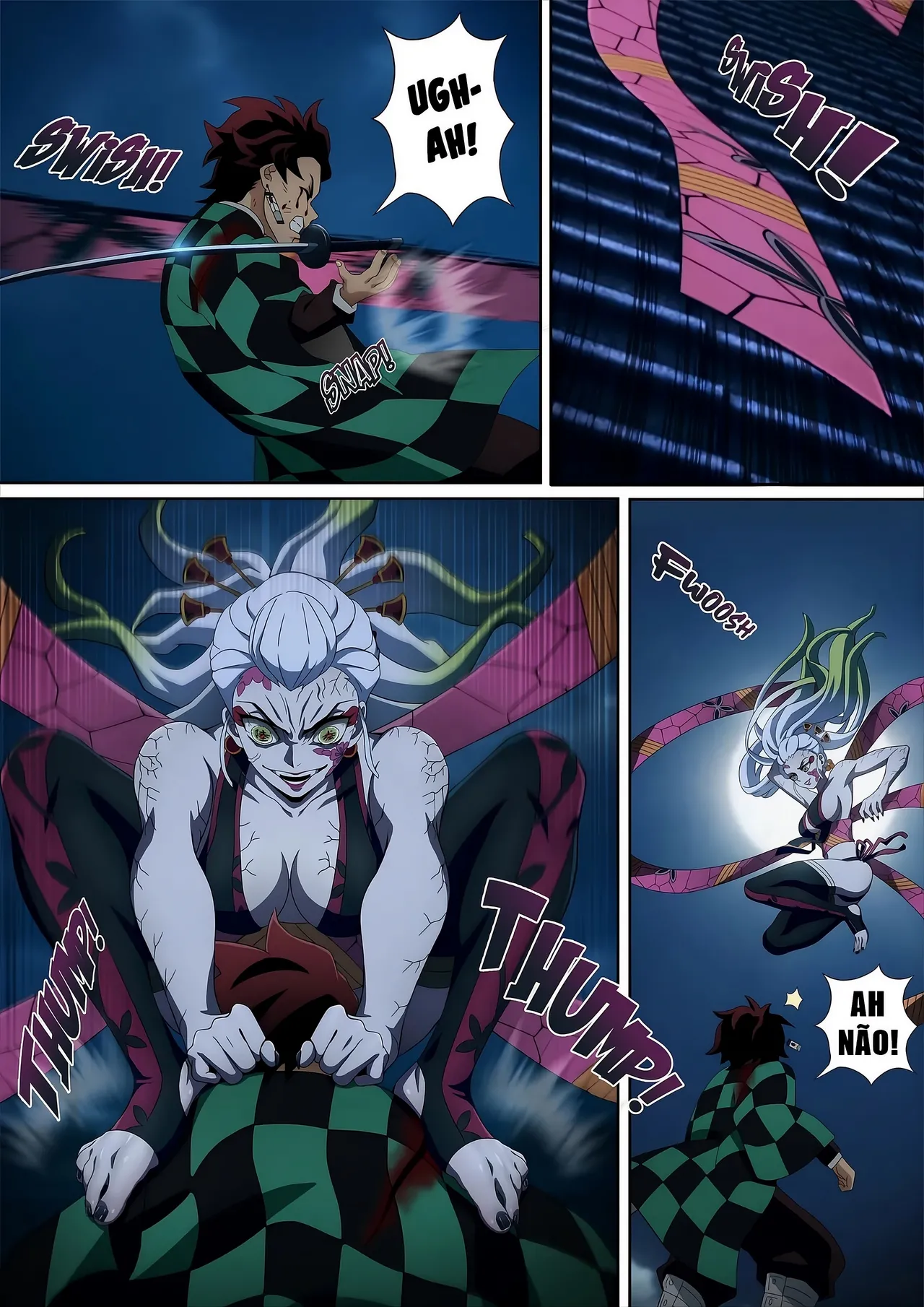 [Foot Croft] Daki's Blood Demon Art Trample [Portuguese-BR] [Colorized] 7eme image