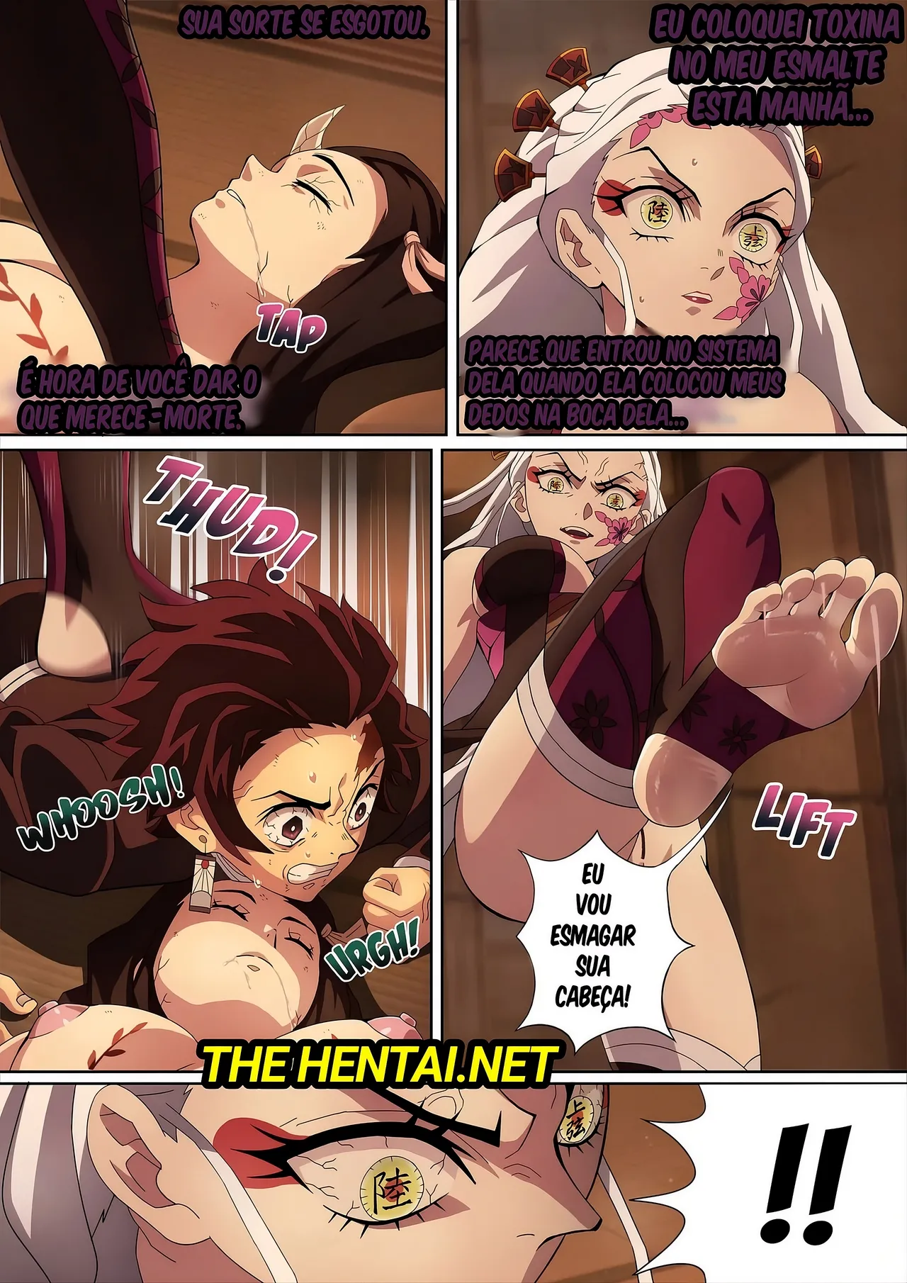 [Foot Croft] Daki's Blood Demon Art Trample [Portuguese-BR] [Colorized] 39eme image