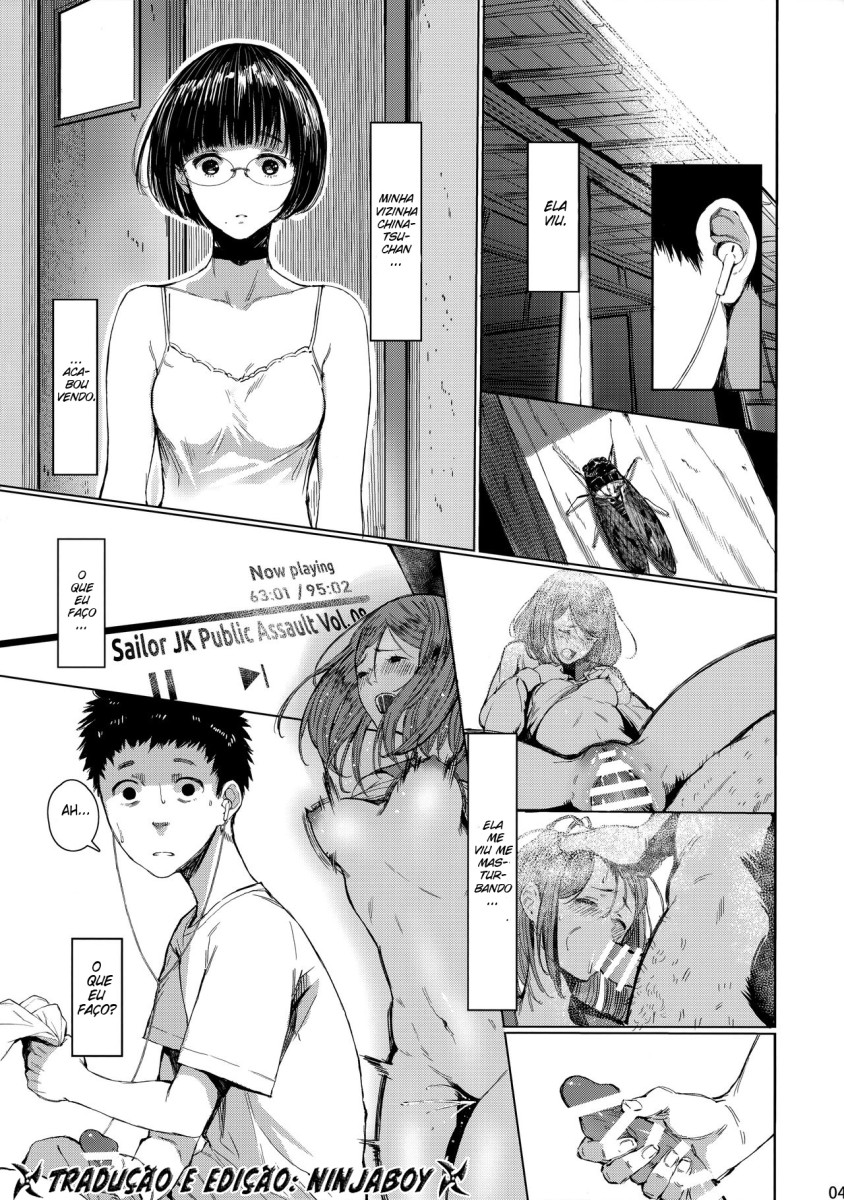 (C94) [Kuragamo (Tukinowagamo)] Tonari no Chinatsu-chan R 03 [Portuguese-BR] [Ninjaboy] image number 3