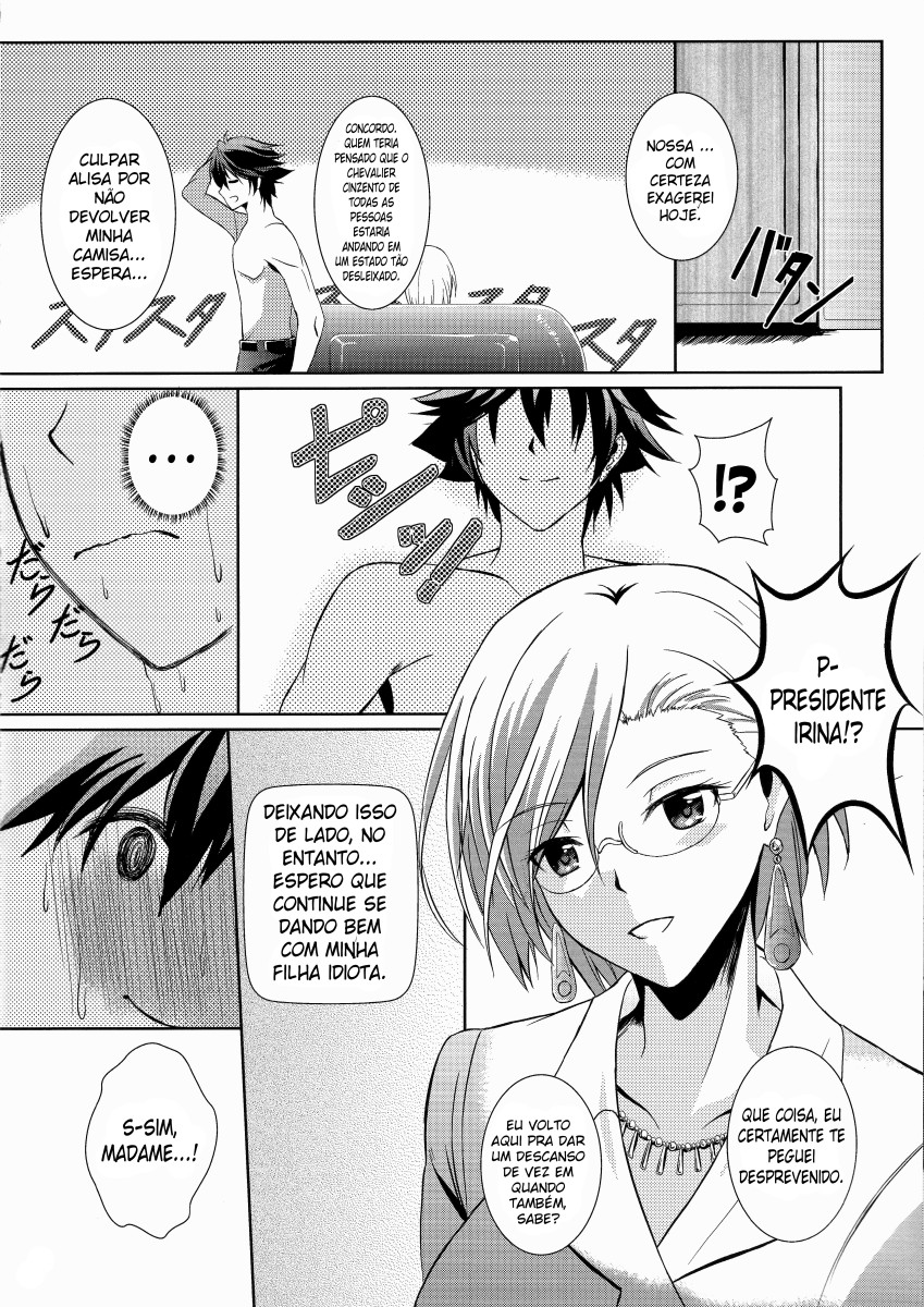 (C91) [The Seventh Sign (Kagura Yuuto)] Haiiro no Kishi ga Ichiban Iyasareru Yoru (The Legend of Heroes: Trails of Cold Steel) [Portuguese-BR] image number 19