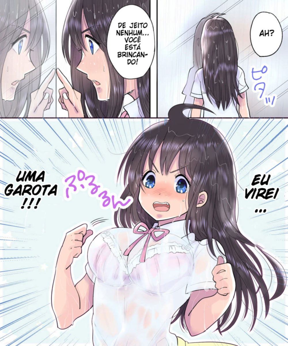 [Amuai Okashi Seisakusho (Torajima Tao)] TS Ame Chuuihou ~Fushigi na Ame de Kawaru Jinsei~ [Portuguese-BR] [Ninjaboy] 8eme image