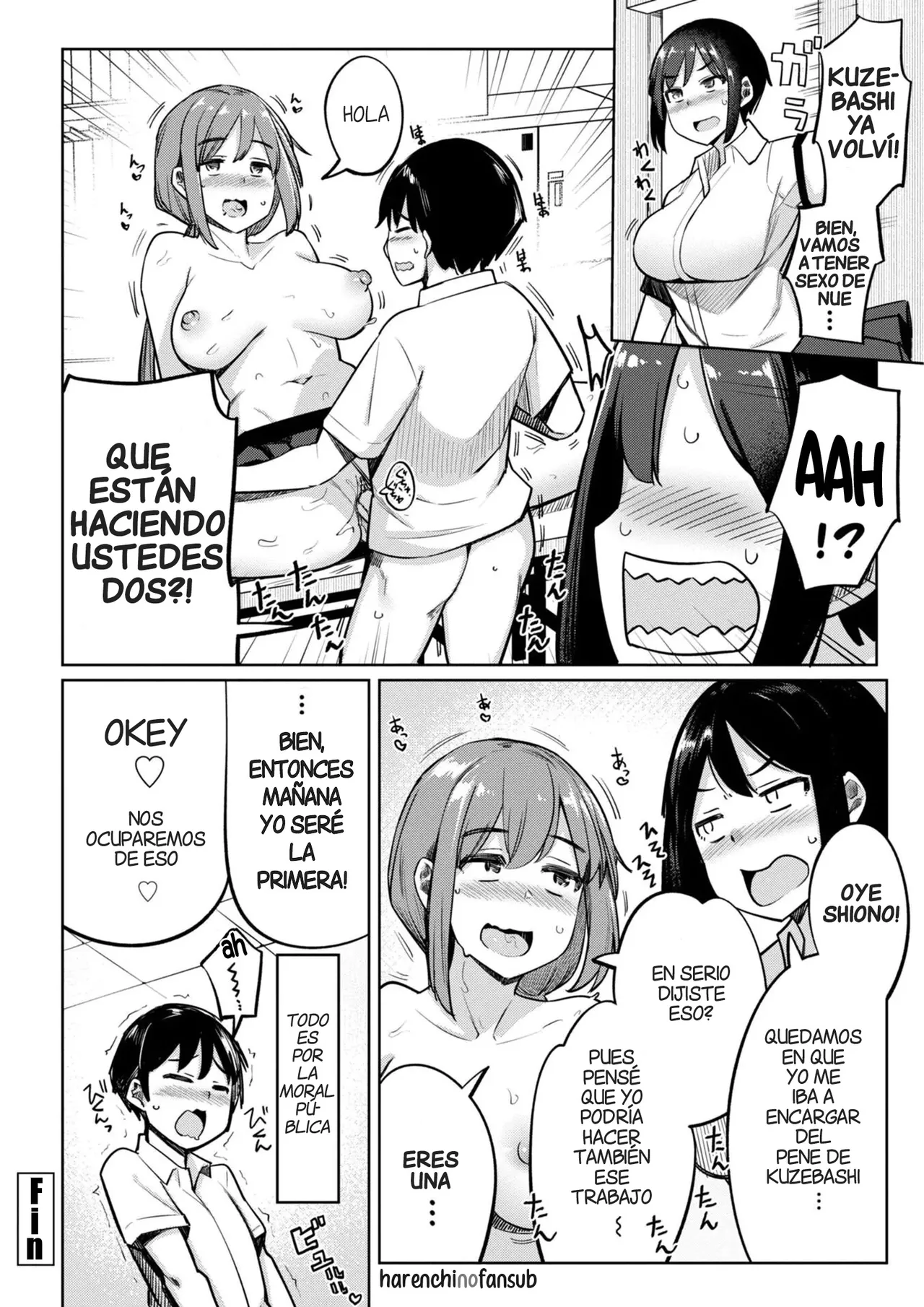 [Ippongui] Kouhai Amayakashi Harem in Fuuki Iinkai Ch. 2 | Un Kouhai mimado por un Haren en el Comite de la Moral Publica (Cap.2) [Spanish] [Harenchi no Fansub] [Digital] 22eme image