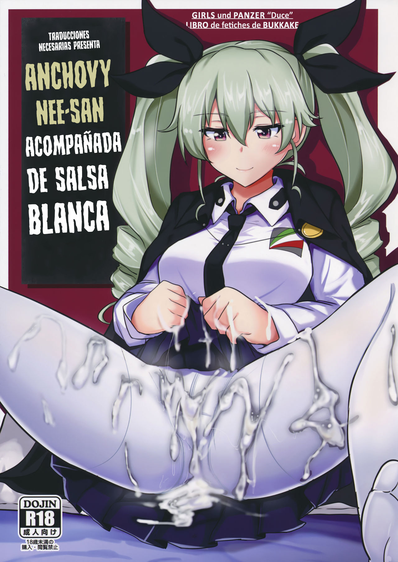 (C90) [Hakuginmokusei (Poshi)] Anchovy Nee-san White Sauce Zoe |  Anchovy-neesan acompañada de salsa blanca (Girls und Panzer) [Spanish] [Traducciones necesarias] image number 1