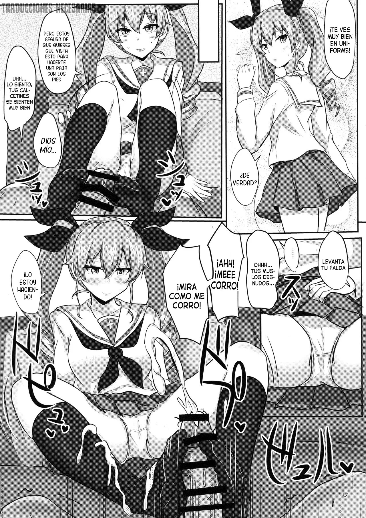 (C90) [Hakuginmokusei (Poshi)] Anchovy Nee-san White Sauce Zoe |  Anchovy-neesan acompañada de salsa blanca (Girls und Panzer) [Spanish] [Traducciones necesarias] image number 4