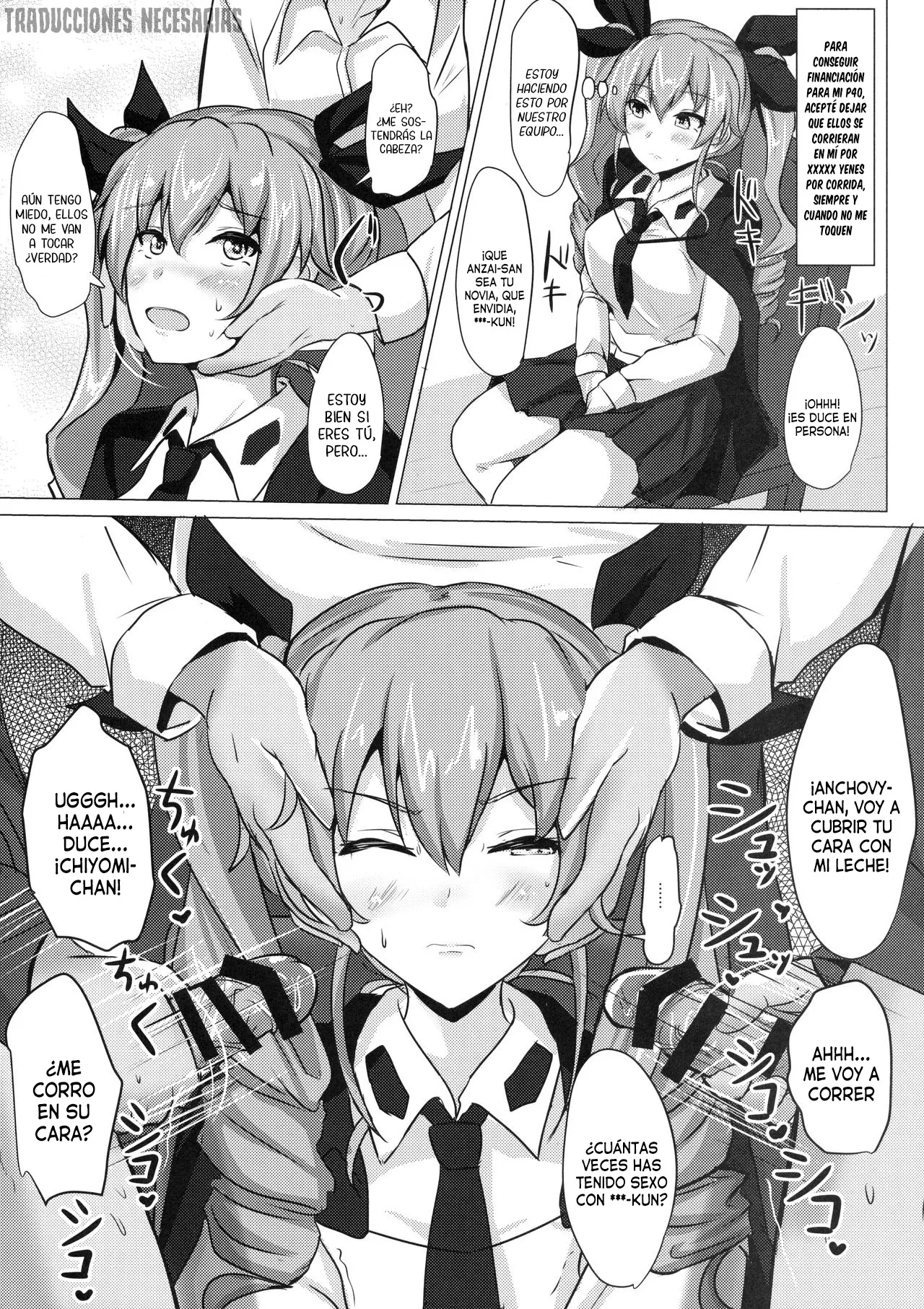 (C90) [Hakuginmokusei (Poshi)] Anchovy Nee-san White Sauce Zoe |  Anchovy-neesan acompañada de salsa blanca (Girls und Panzer) [Spanish] [Traducciones necesarias] image number 7