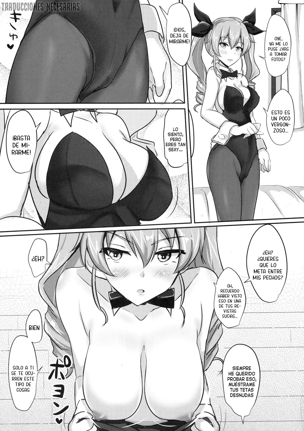 (C90) [Hakuginmokusei (Poshi)] Anchovy Nee-san White Sauce Zoe |  Anchovy-neesan acompañada de salsa blanca (Girls und Panzer) [Spanish] [Traducciones necesarias] image number 14