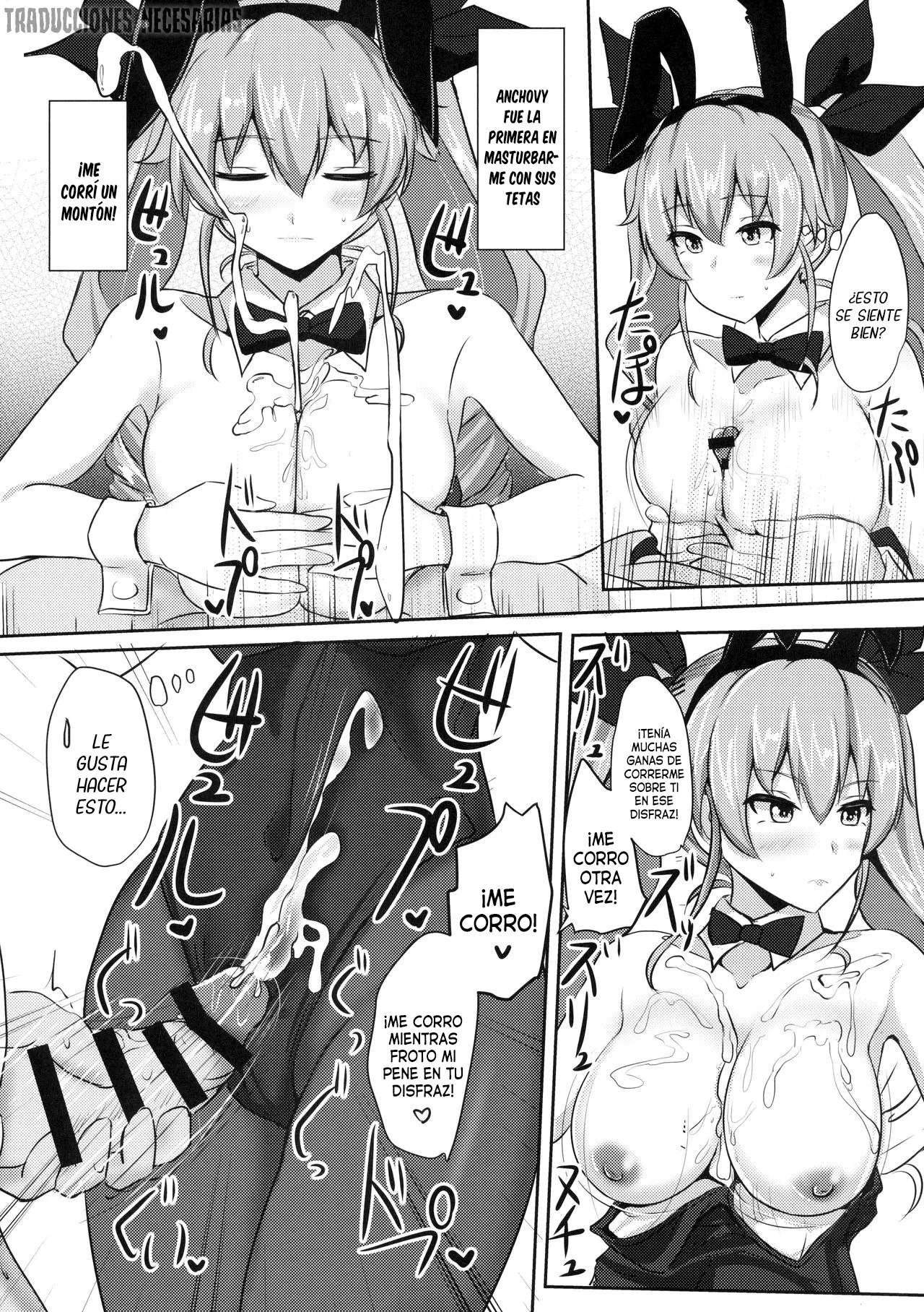 (C90) [Hakuginmokusei (Poshi)] Anchovy Nee-san White Sauce Zoe |  Anchovy-neesan acompañada de salsa blanca (Girls und Panzer) [Spanish] [Traducciones necesarias] image number 15
