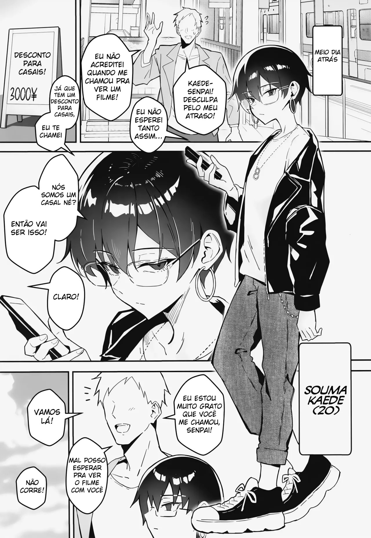 [Sukebe Hatsudenjo (Hatsuden Pengin)] Buaisou na Kakure Kyonyuu Boyish Kanojo to Taikutsu na Date | Um Encontro Chato Com Minha Garota Durona e Seus Segredos Escondidos [Digital] [Portuguese-BR] {MundoHentaiOficial.com} Bildnummer 4