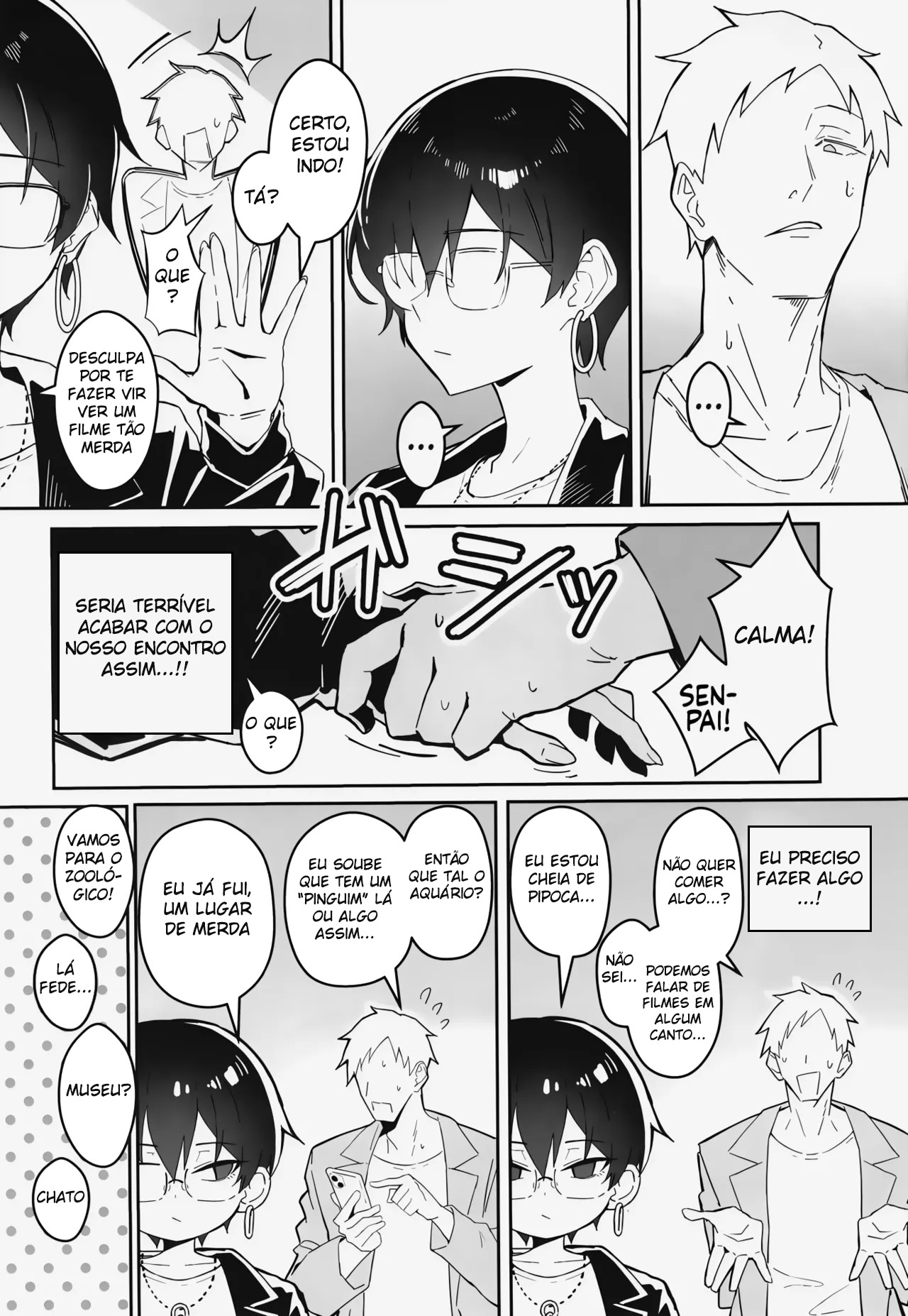 [Sukebe Hatsudenjo (Hatsuden Pengin)] Buaisou na Kakure Kyonyuu Boyish Kanojo to Taikutsu na Date | Um Encontro Chato Com Minha Garota Durona e Seus Segredos Escondidos [Digital] [Portuguese-BR] {MundoHentaiOficial.com} Bildnummer 6