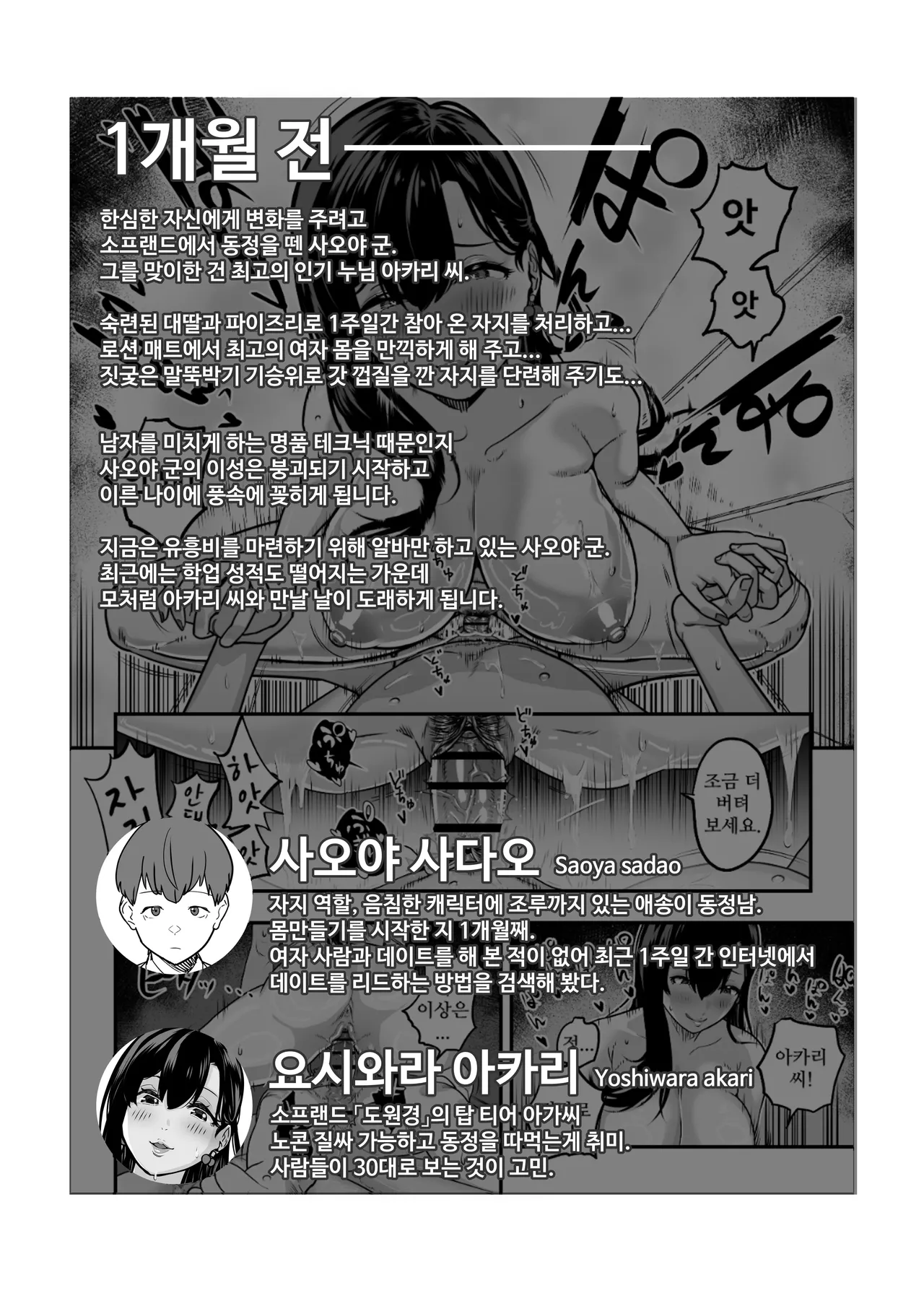 [Sakuranbo Nouen (Kondo Yume)] Gashi-koi Fuuzoku 2 -Shoufu-san ni Shirouto Doutei Chinpo wo Nagametemorau Hanashi- [Korean] image number 2