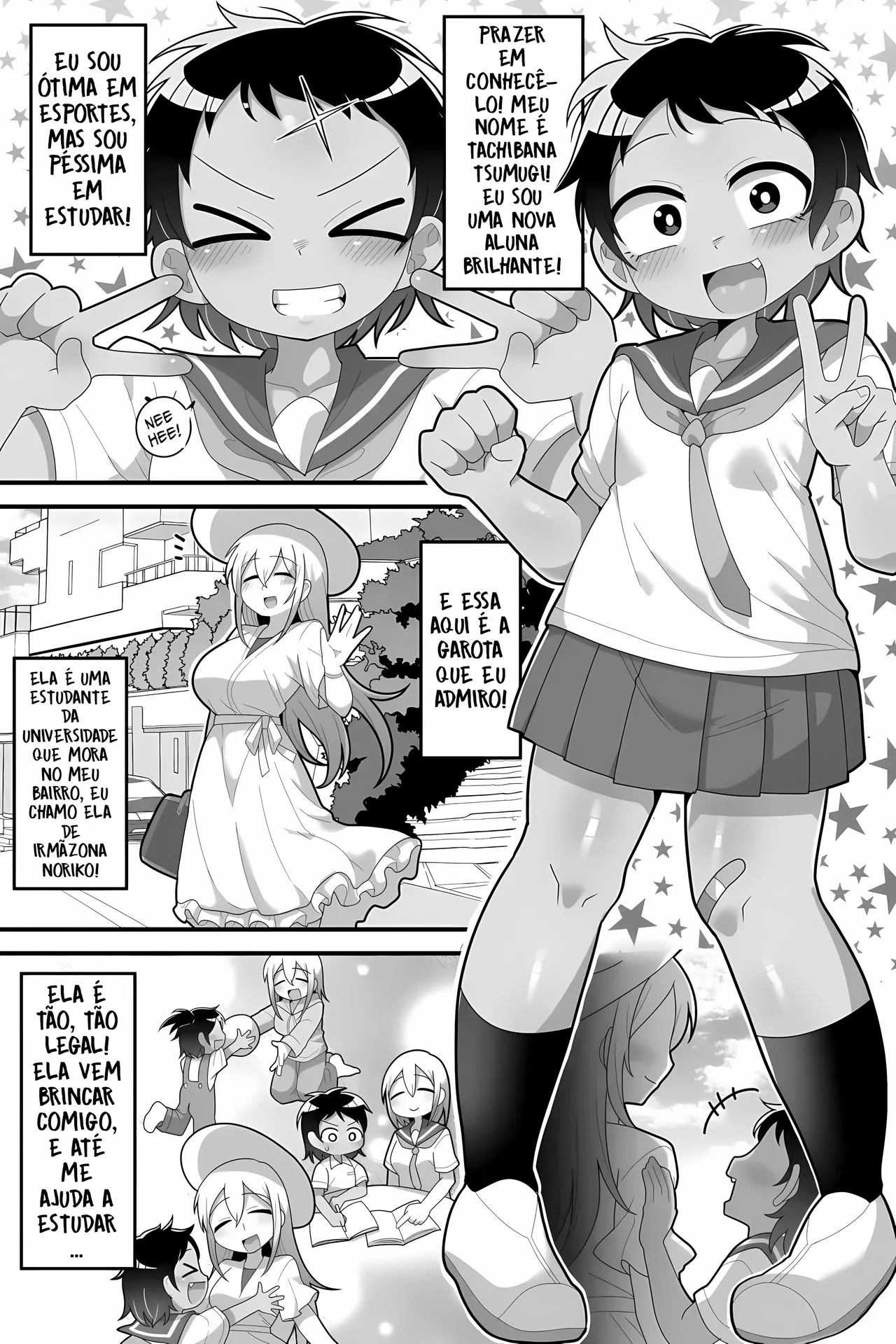 [Dakkoku Jiro] Daisuki na Kinjo no Yasashii Onee-chan ga Futanari datte node Senyou Onaho ni Narimashita [Portuguese-BR] [Upscale] Bildnummer 2