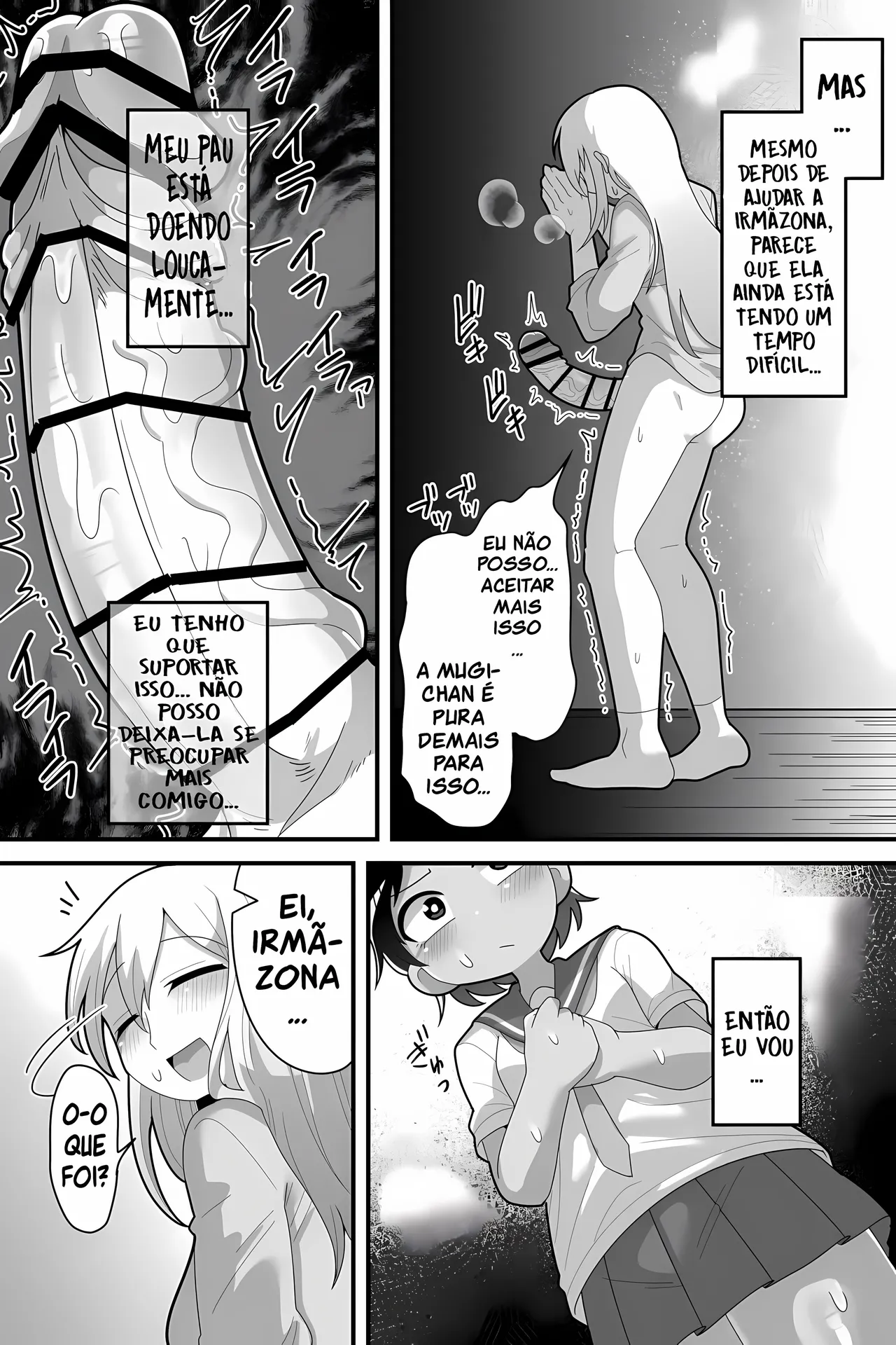 [Dakkoku Jiro] Daisuki na Kinjo no Yasashii Onee-chan ga Futanari datte node Senyou Onaho ni Narimashita [Portuguese-BR] [Upscale] Bildnummer 17