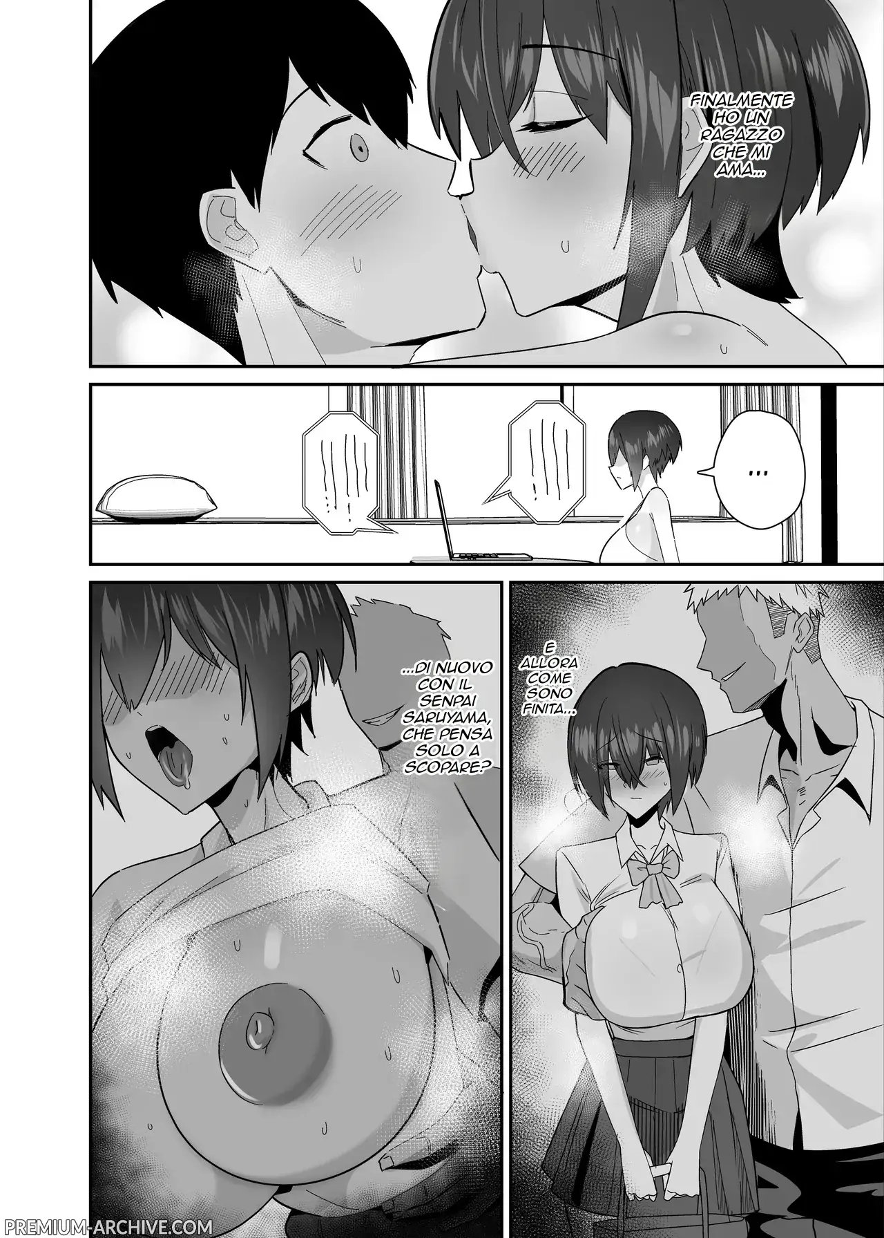 [Zenjidou Shimoneta Seizou Machine (Chinetsu)] Ibitsu Seiso na Yowa Ki Kanojo Gouin Motokare ni Netorareru... | Una ragazza pura ma infedele [Italian] Bildnummer 10