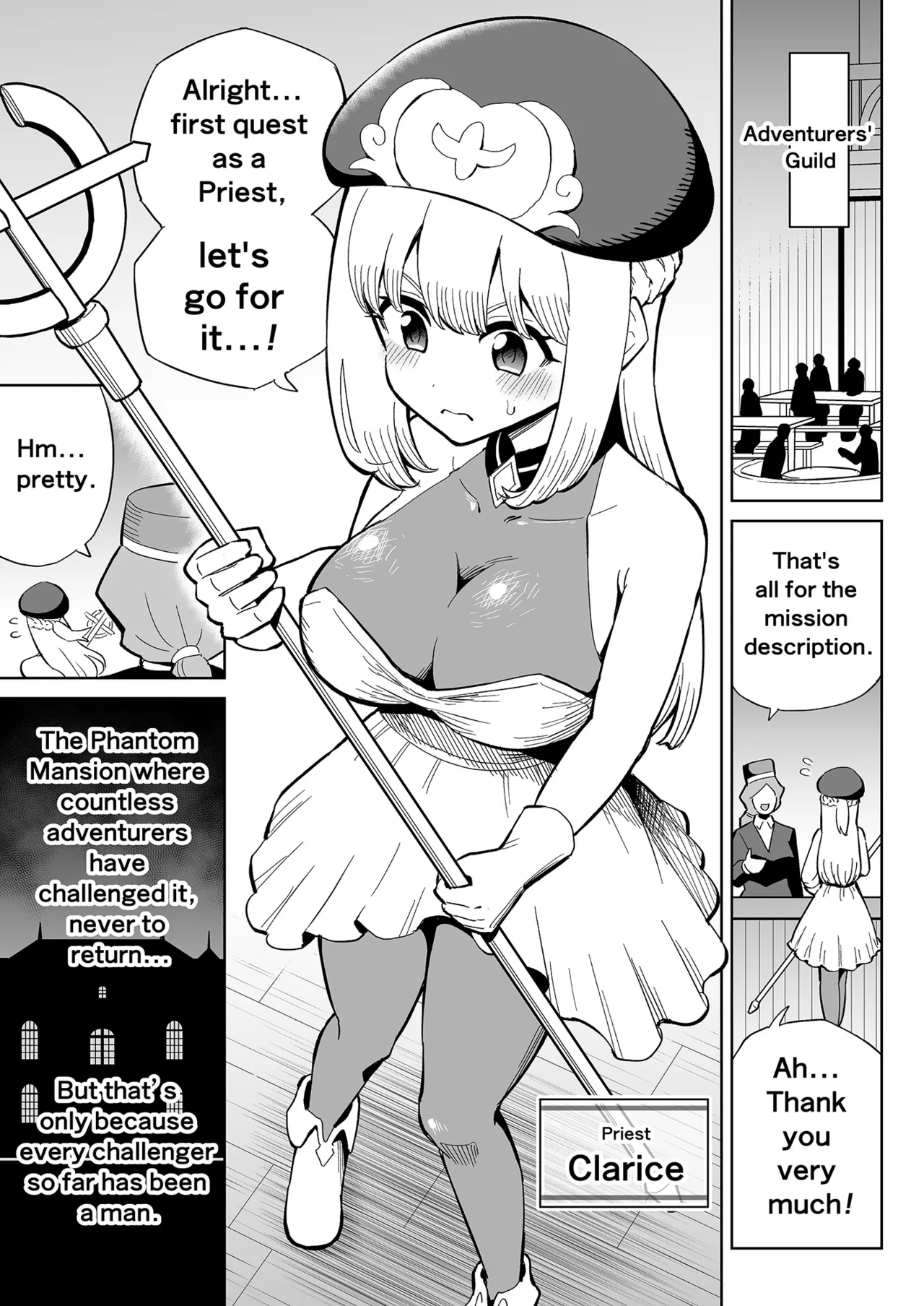 [Hitsumabushi] Futanari Priest Clarice to Akuryoukan | Futanari Priest Clarice and Phantom Masion [English] image number 2