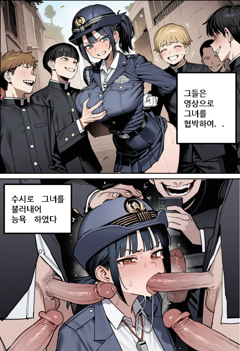 [Someday 8] Policewoman vs Juvenile delinquents [Korean] (AI Generated) image number 33