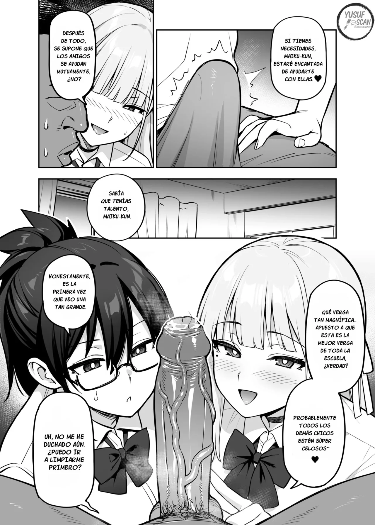 [TRY&Hougen Futari Shakai (TRY Hougen)] Seitokai no Joshi-tachi ga Kyonyuu Sugiru Ken | ¡Sobre las Enormes Tetas de las Miembros del Consejo Estudiantil! [Spanish] [YusufScan] [Decensored] [Digital] numero di immagine  42