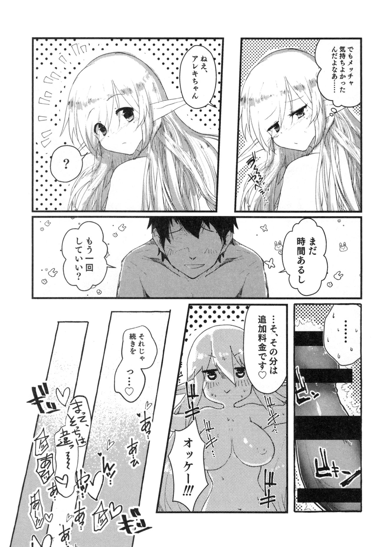 [SOTOKARASATTO (Yamamoto Fuchine)] 100 Manen no Shakkin o Hensai suru Tame ni Ore ga Elf Bishoujo ni TS shite Karada o Uru Hon [Digital] numero di immagine  21