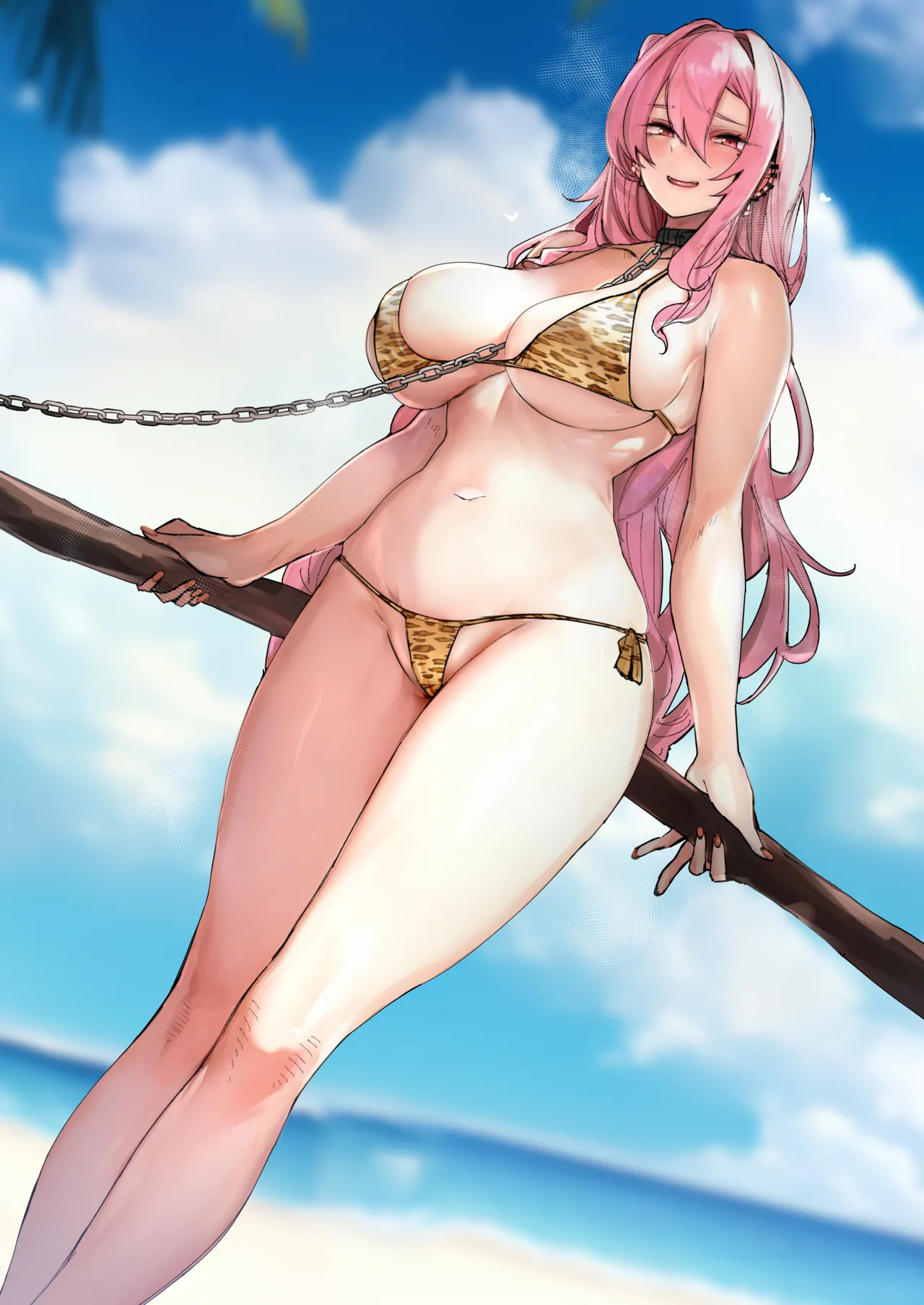 [L.G.C. (Rib:y(uhki))] Ougata Inu Mitai na Kanojo 2 ~Beach de Kin Bikini Hen~ | 大型犬一样的女友 ～沙滩金色比基尼篇～ [Chinese] [佐宗棠个人汉化] [Digital] изображение № 3