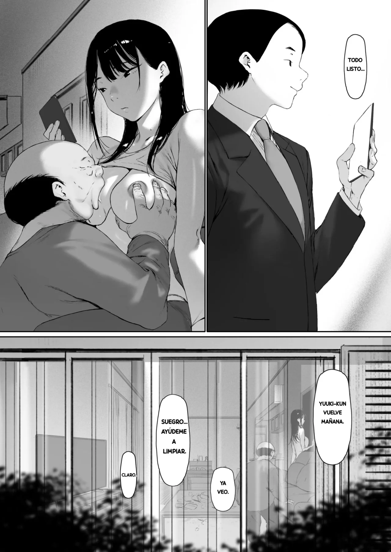 [Morita Shiki] Gifu To Doukyou Suru Ni Natta Shiawase Na Shinkon Seikatsu O Okuro Hazu Datta No Ni 3｜Se Suponía que Yo Vivía la Feliz Vida de Recién Casada, Pero Terminé... Siendo Violada por mi Suegro. 3 [Spanish] [Digital] 이미지 번호 153